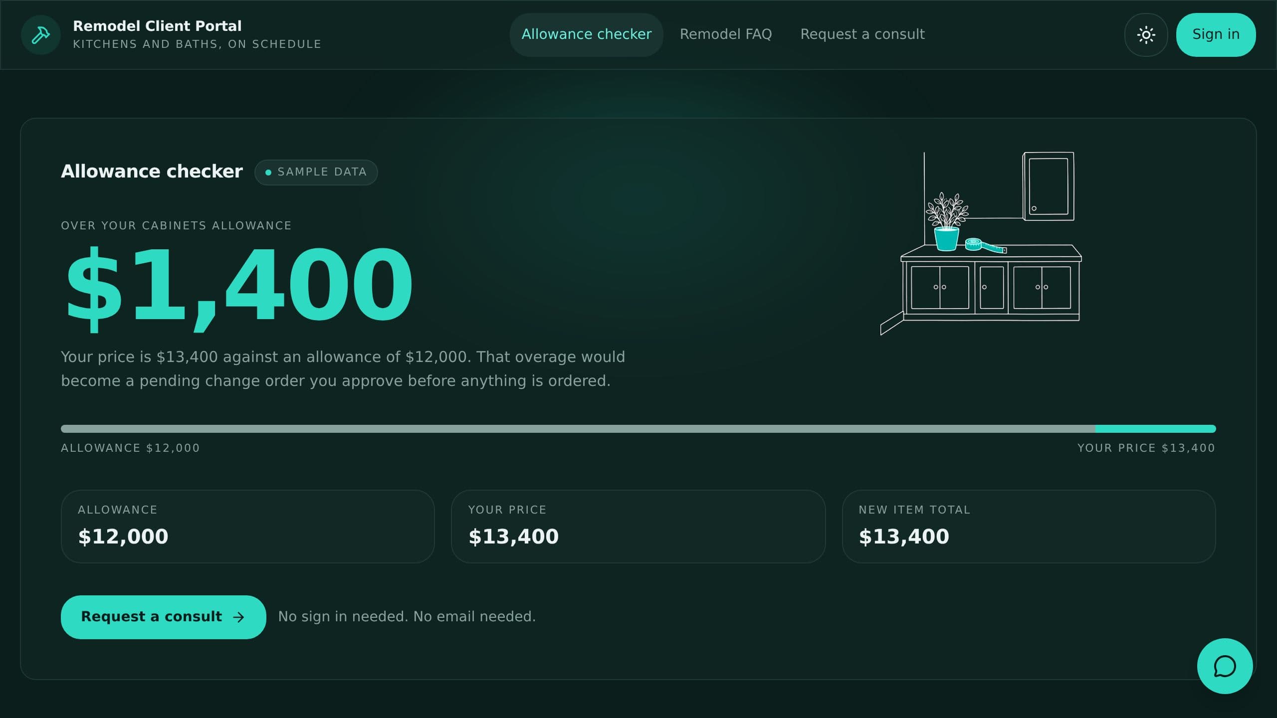 Remodel Client Portal preview