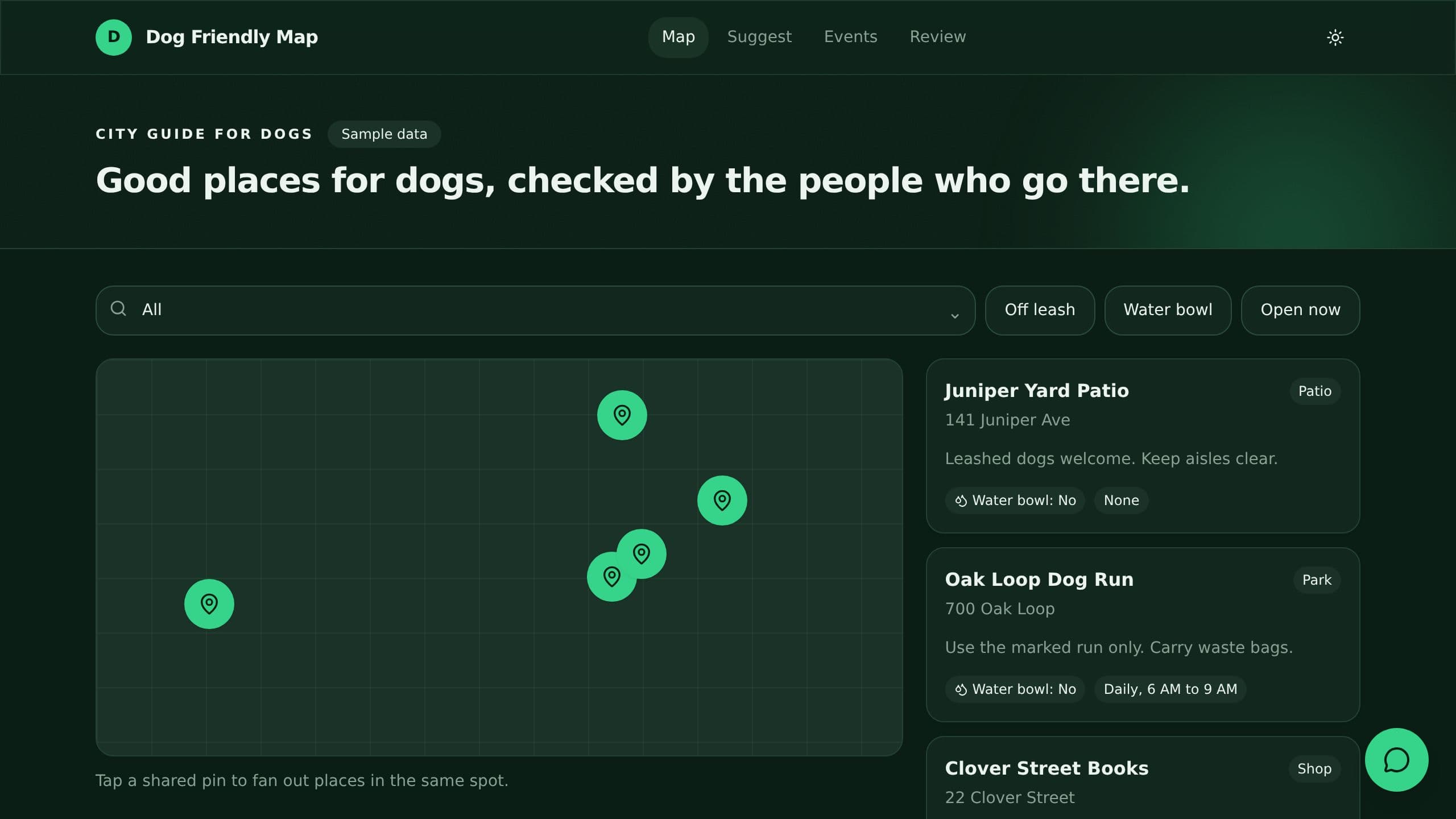 Dog Friendly Map preview