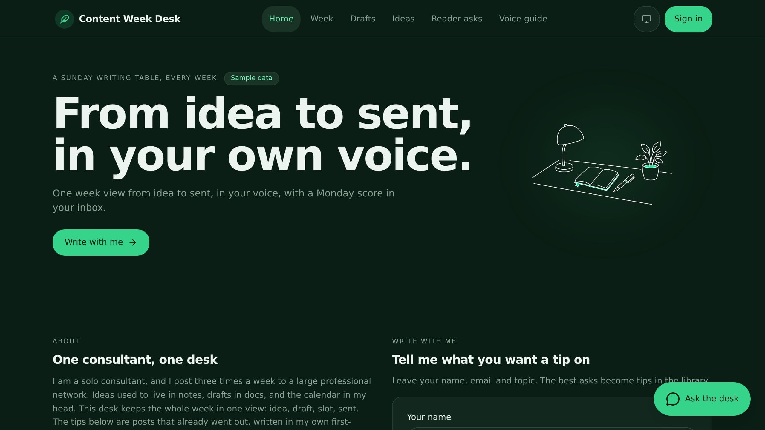 Content Week Desk preview