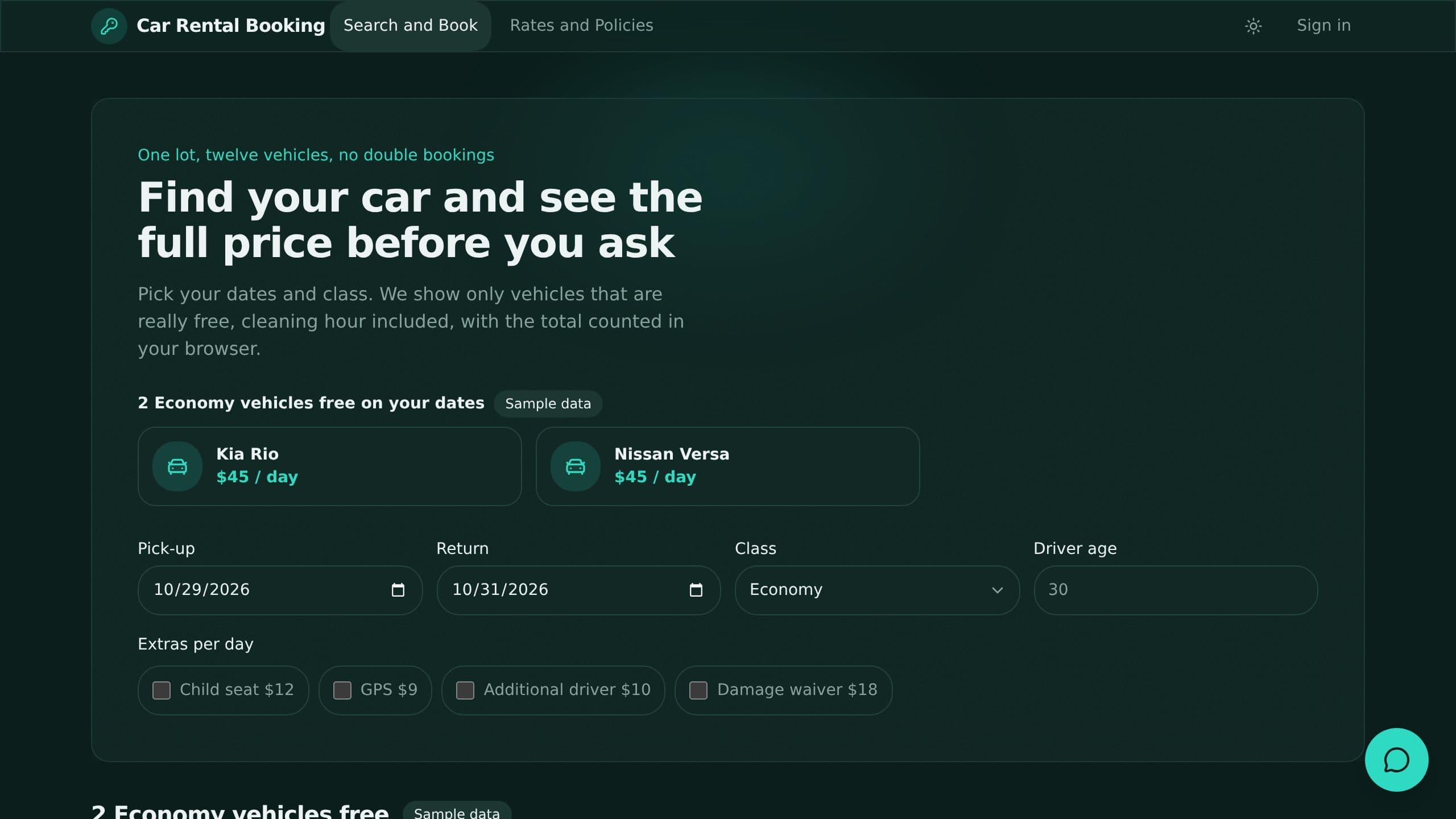 Car Rental Booking preview