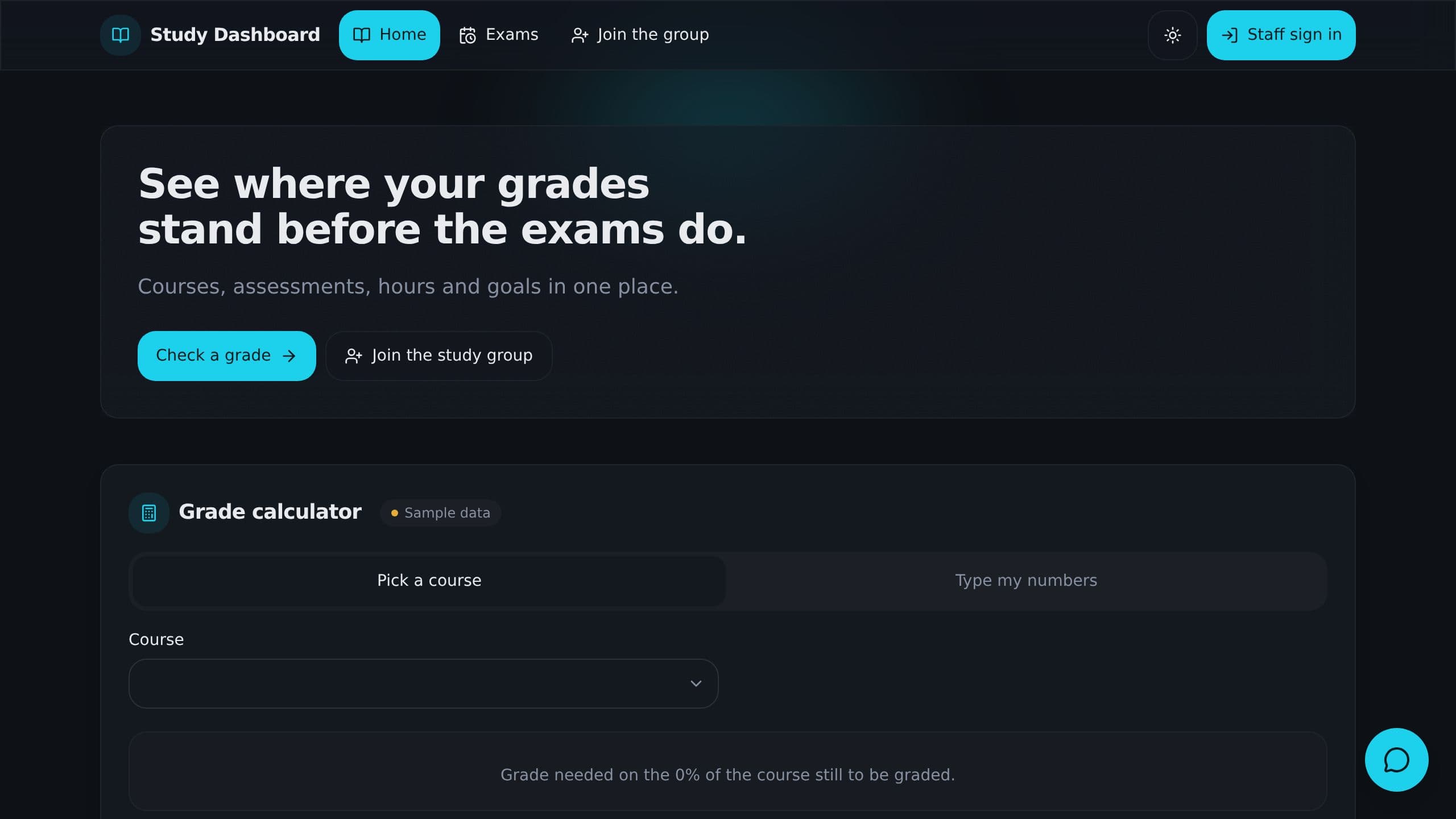 Study Dashboard preview