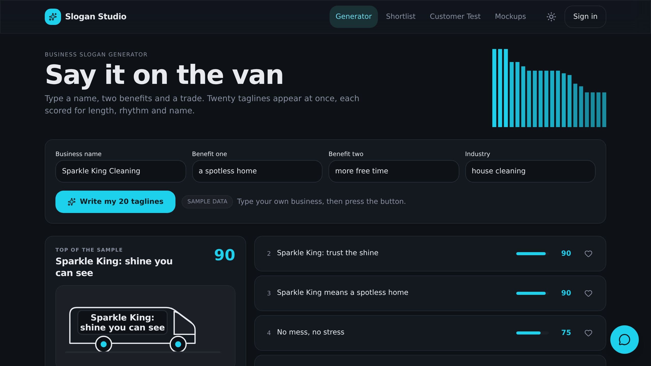 Business Slogan Generator preview