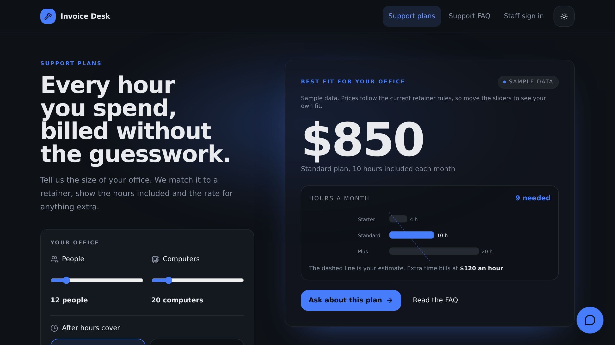 IT Support Invoice Desk preview