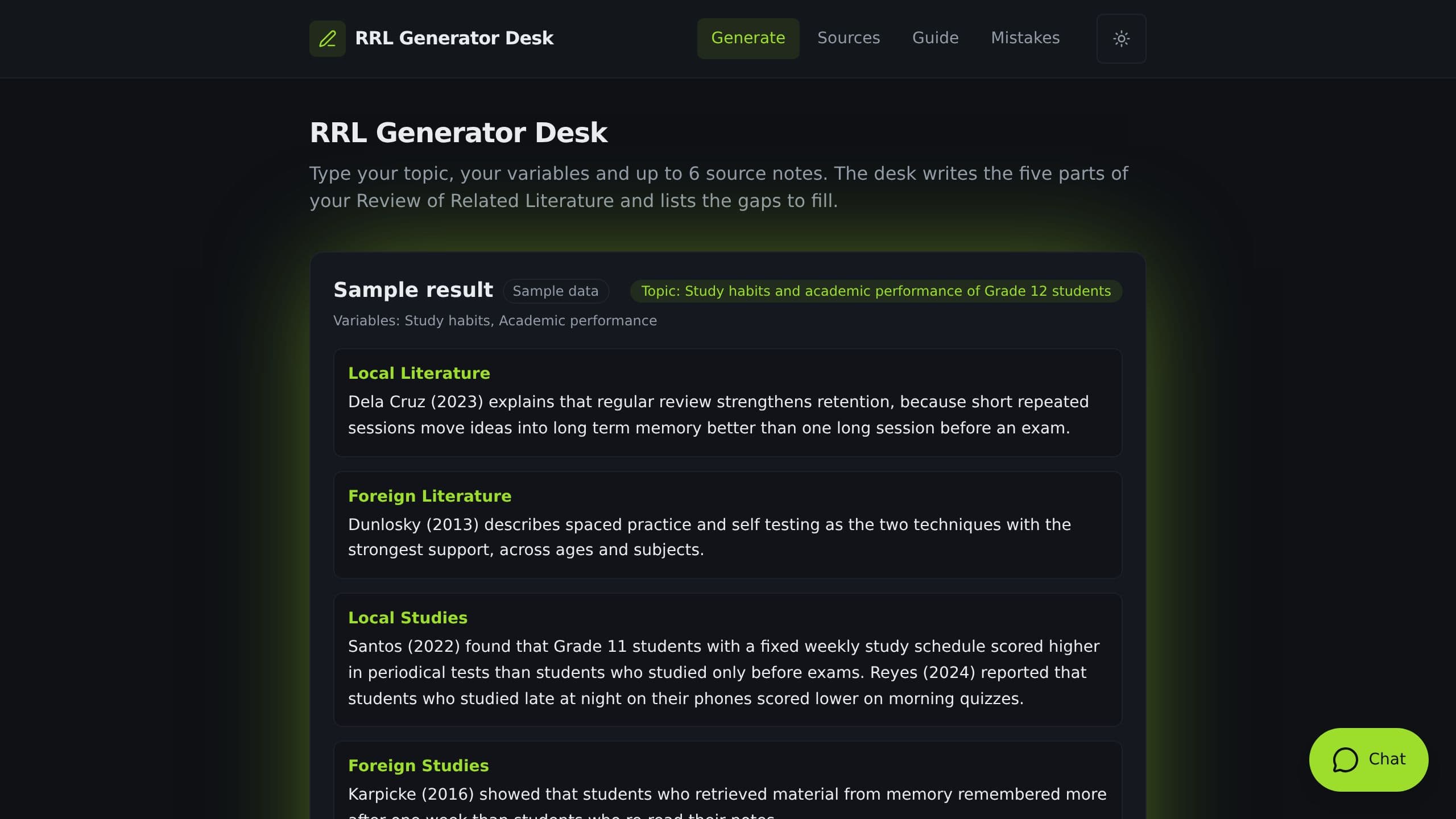 RRL Generator Desk preview