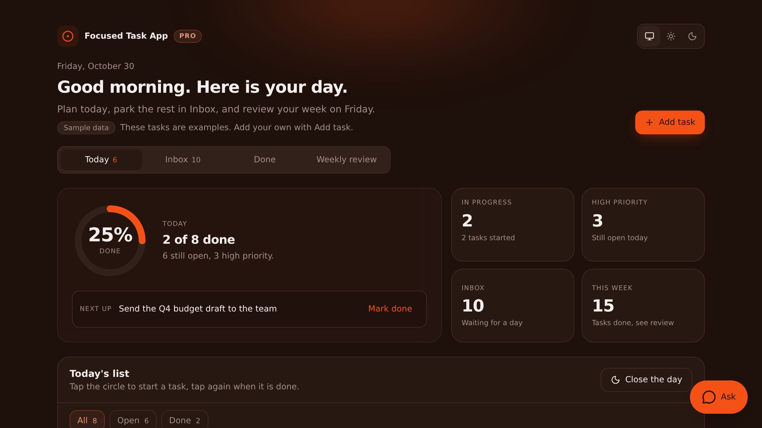 Focused Task App Pro preview