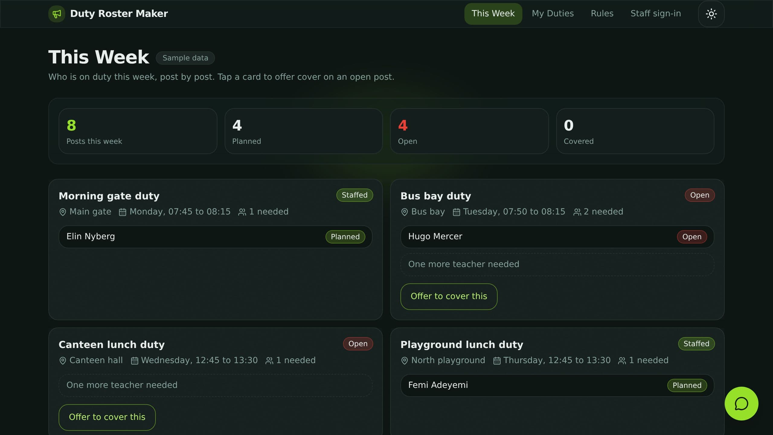 Duty Roster Maker preview