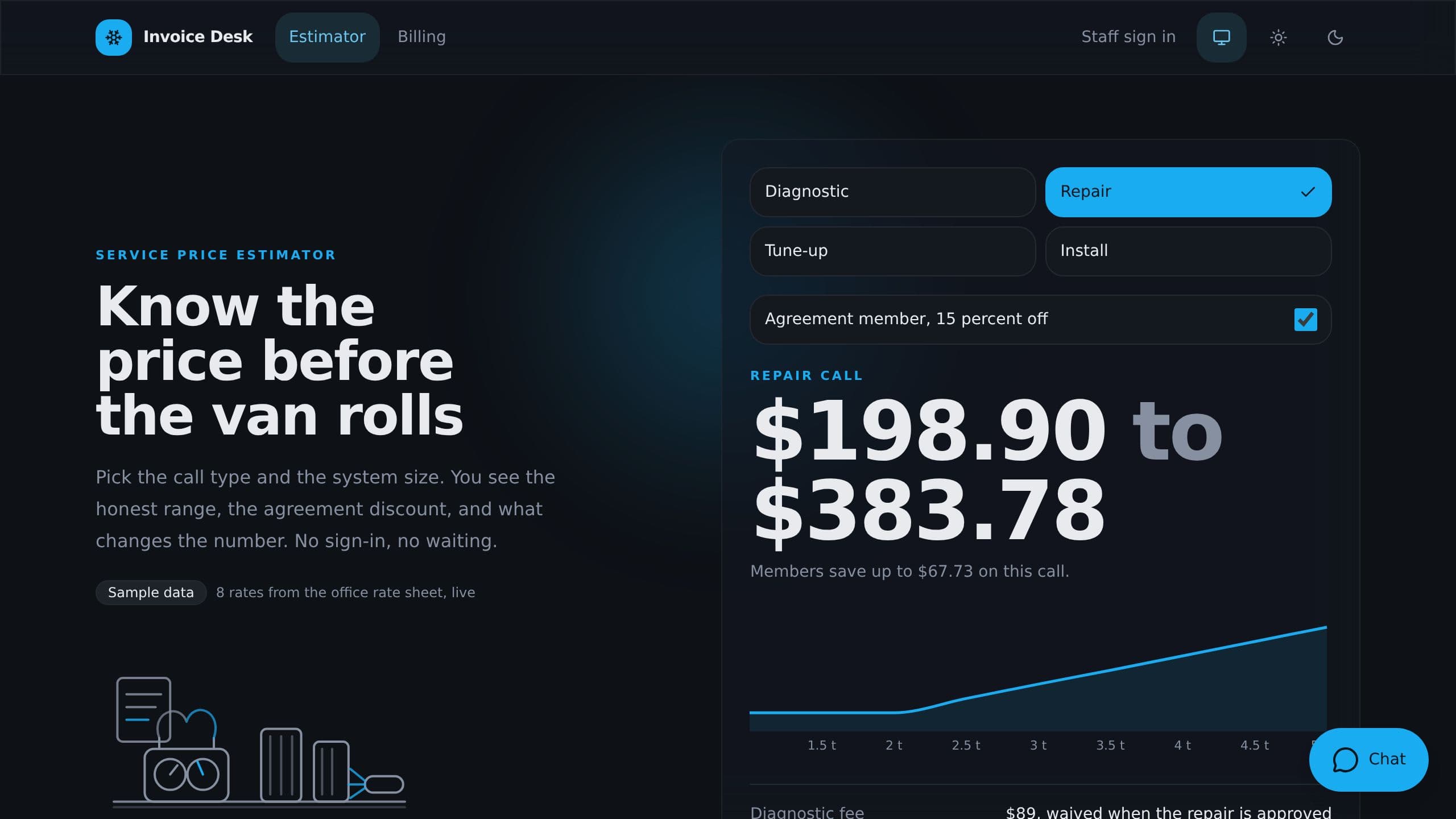 HVAC Invoice Desk preview