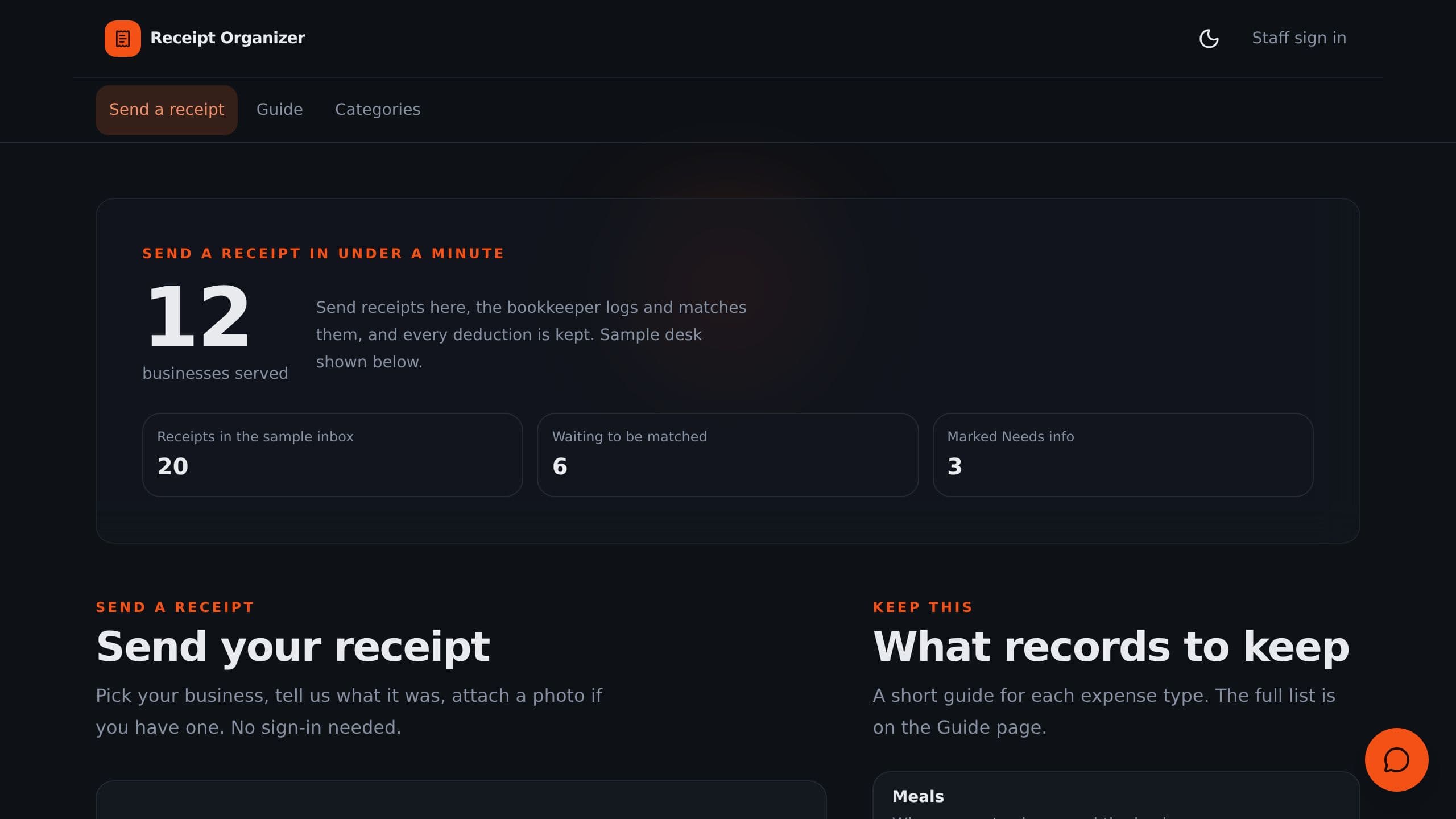 Receipt Organizer preview