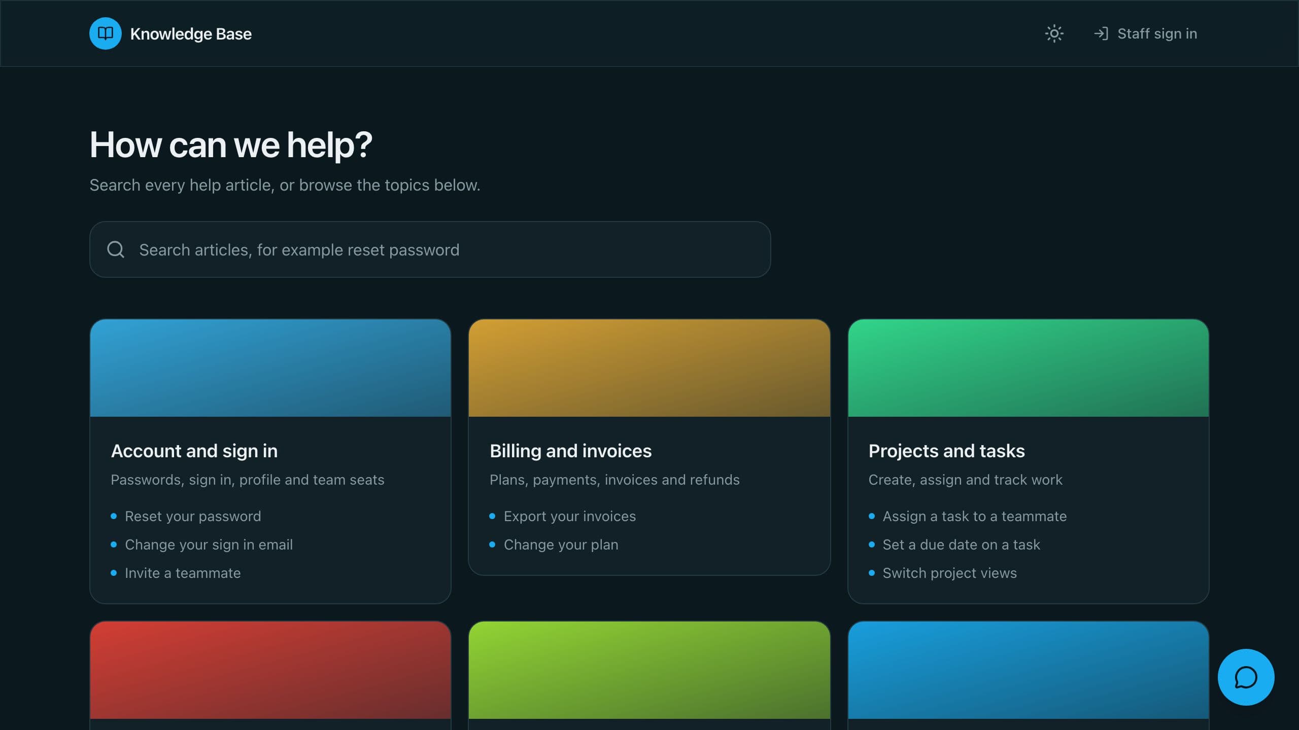 Knowledge Base Software preview