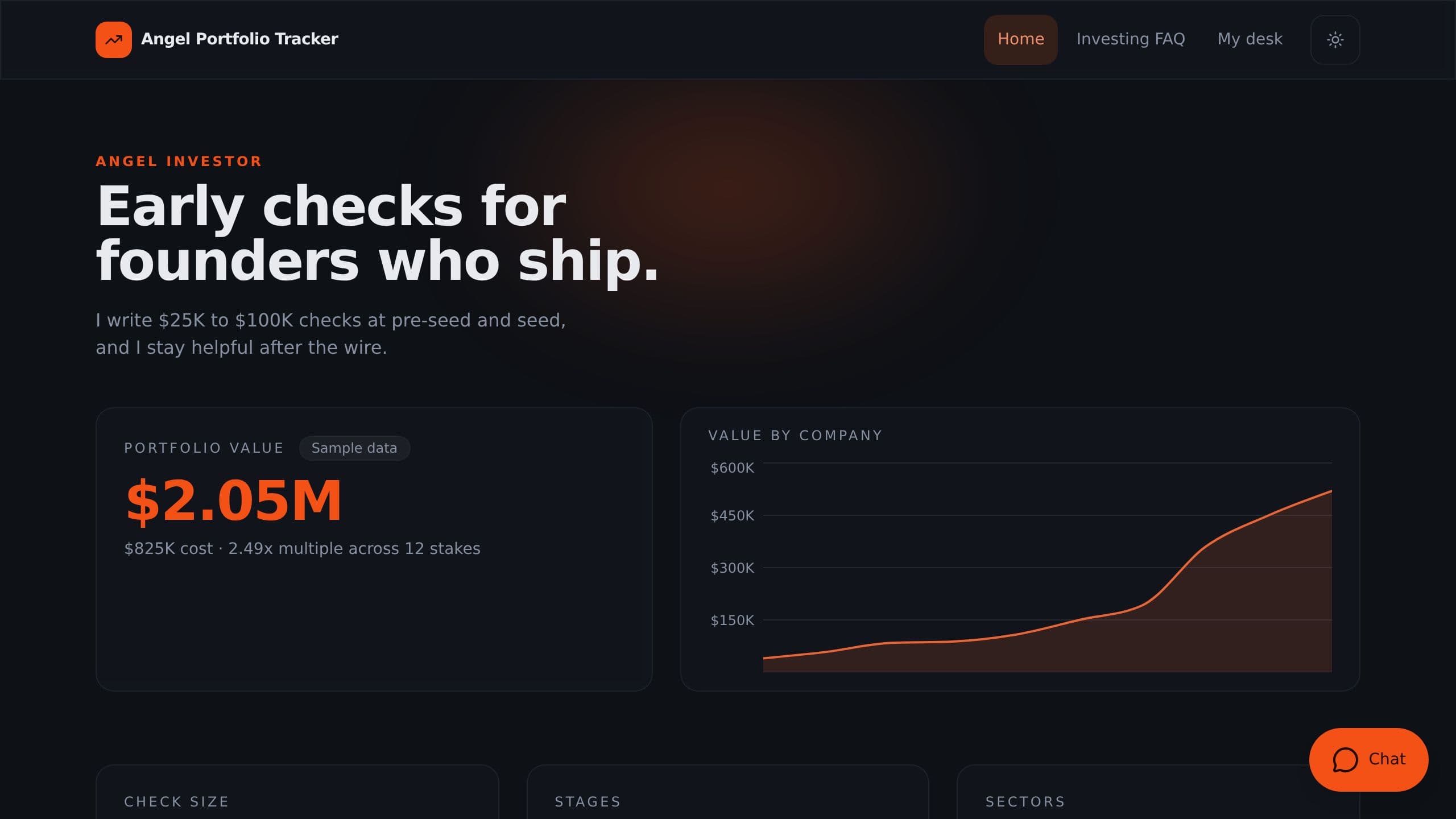 Angel Portfolio Tracker preview
