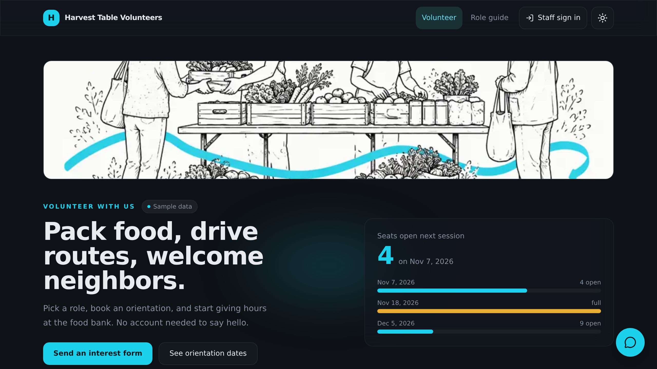 Volunteer CRM preview