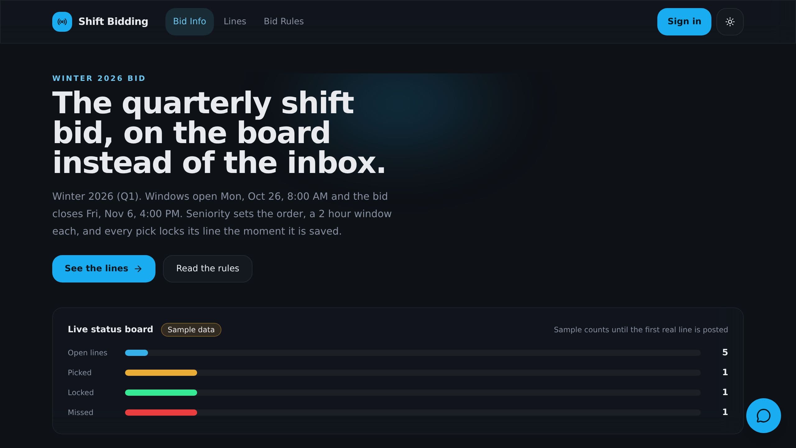 Shift Bidding System preview