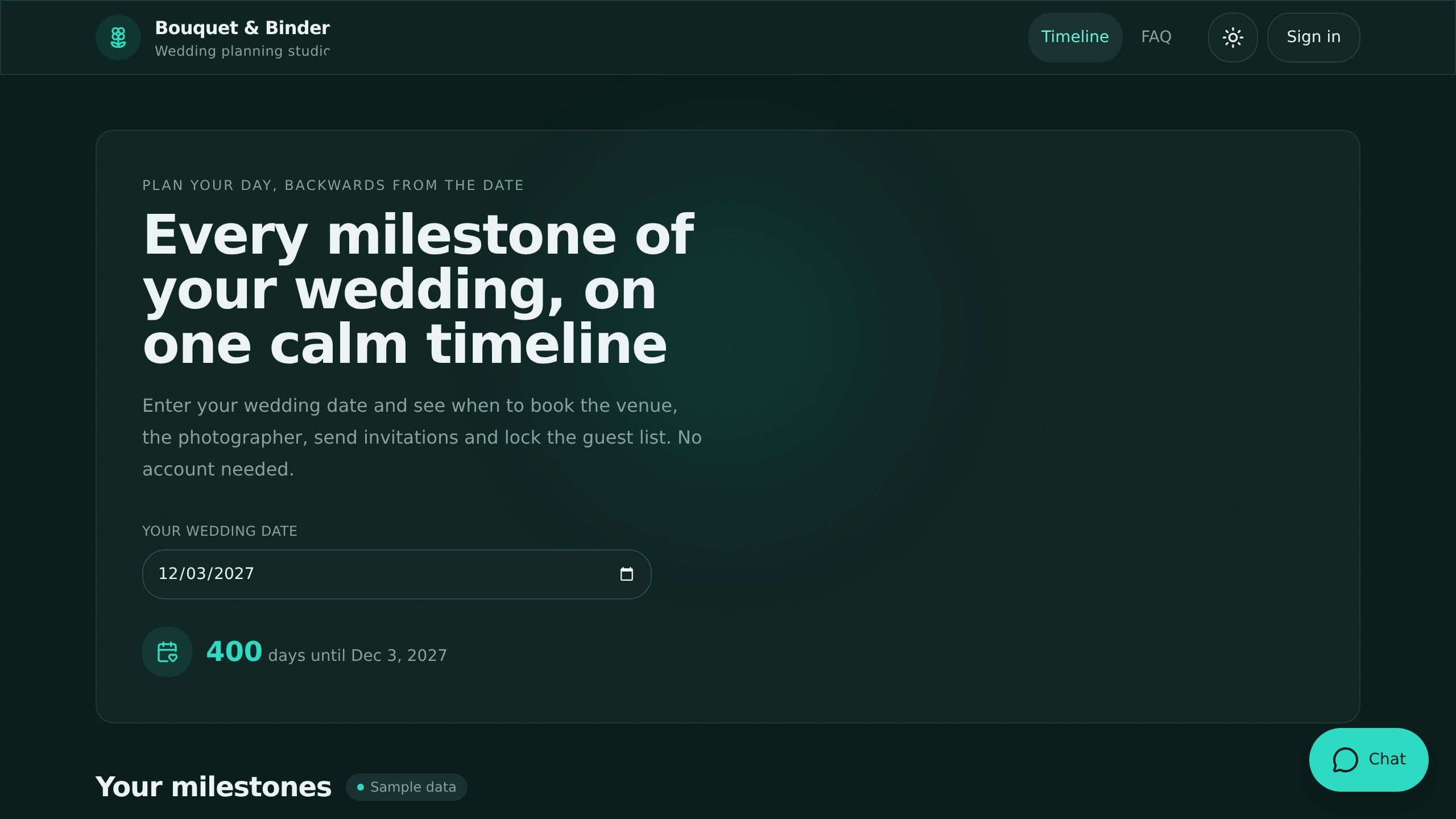 Wedding Client Portal preview
