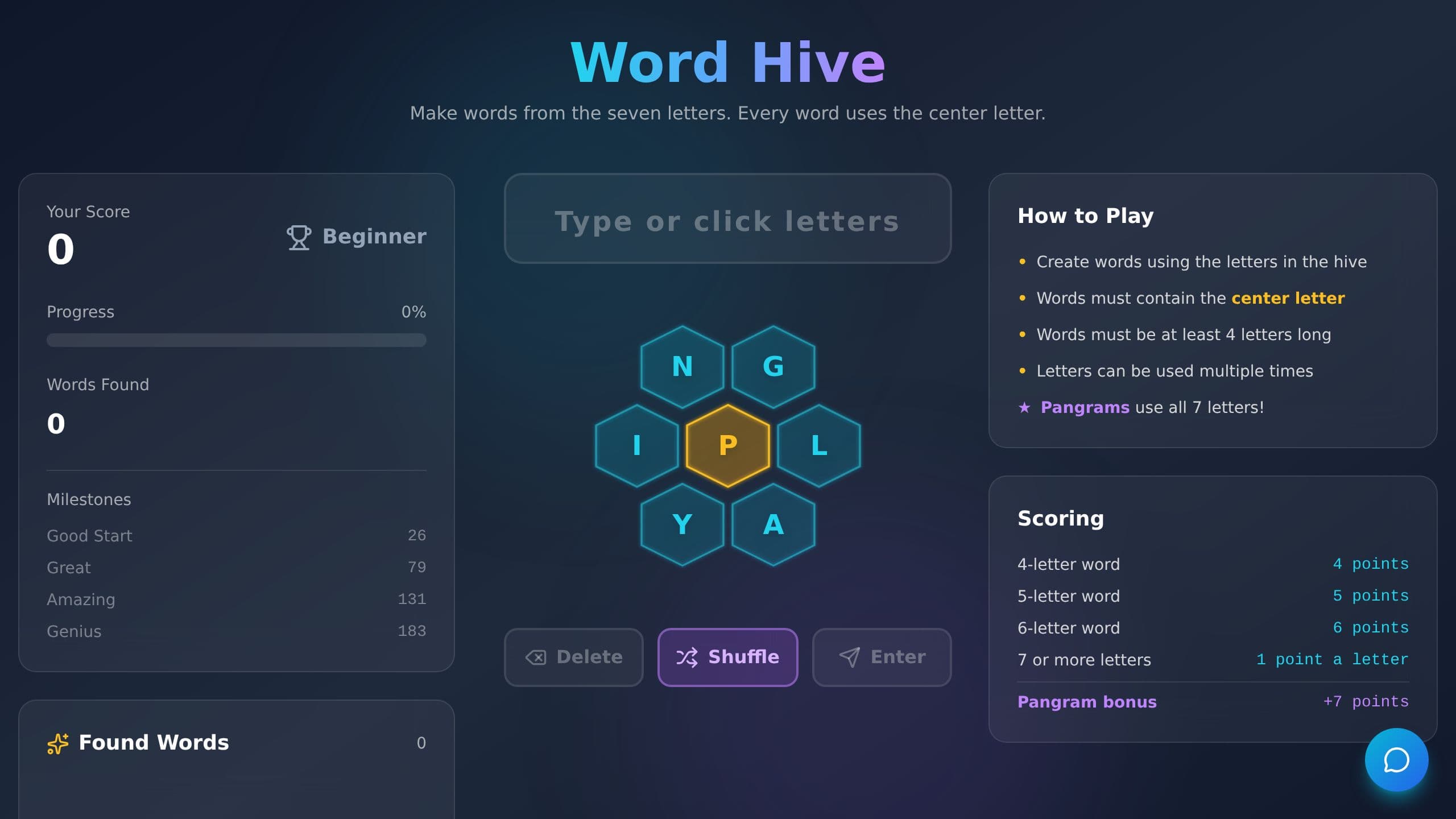 Word Hive preview