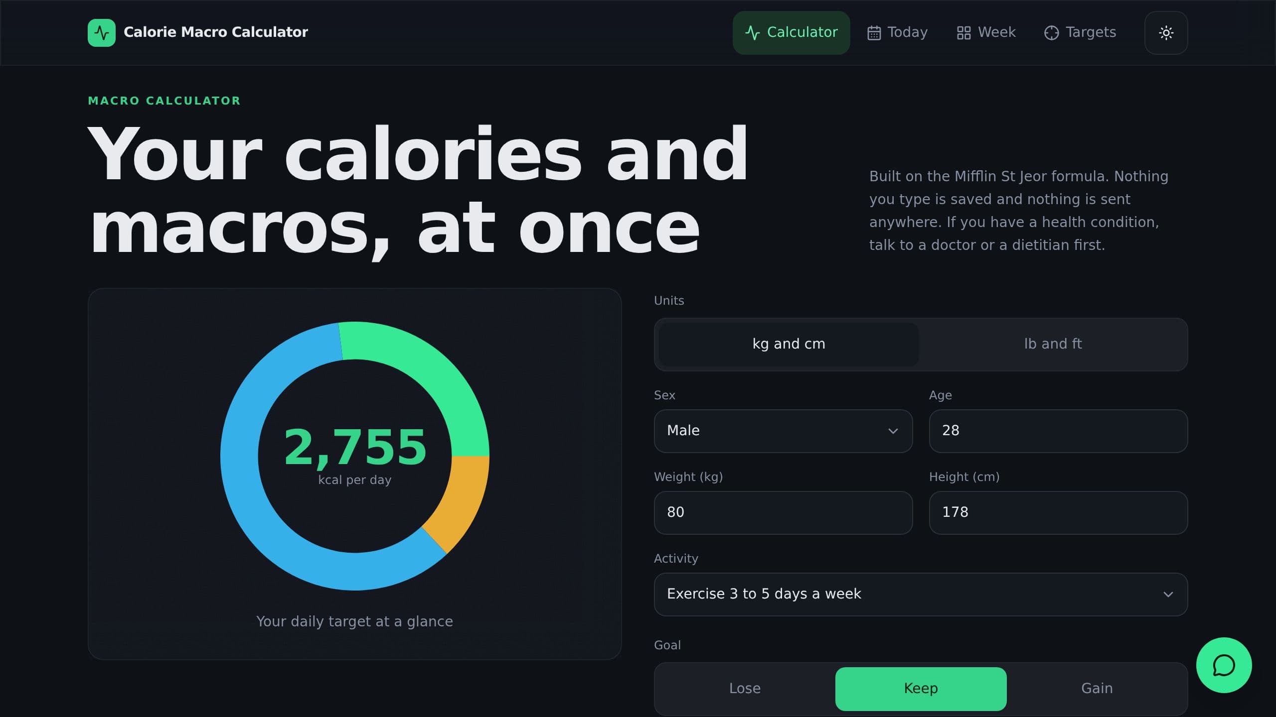 Calorie Macro Calculator preview