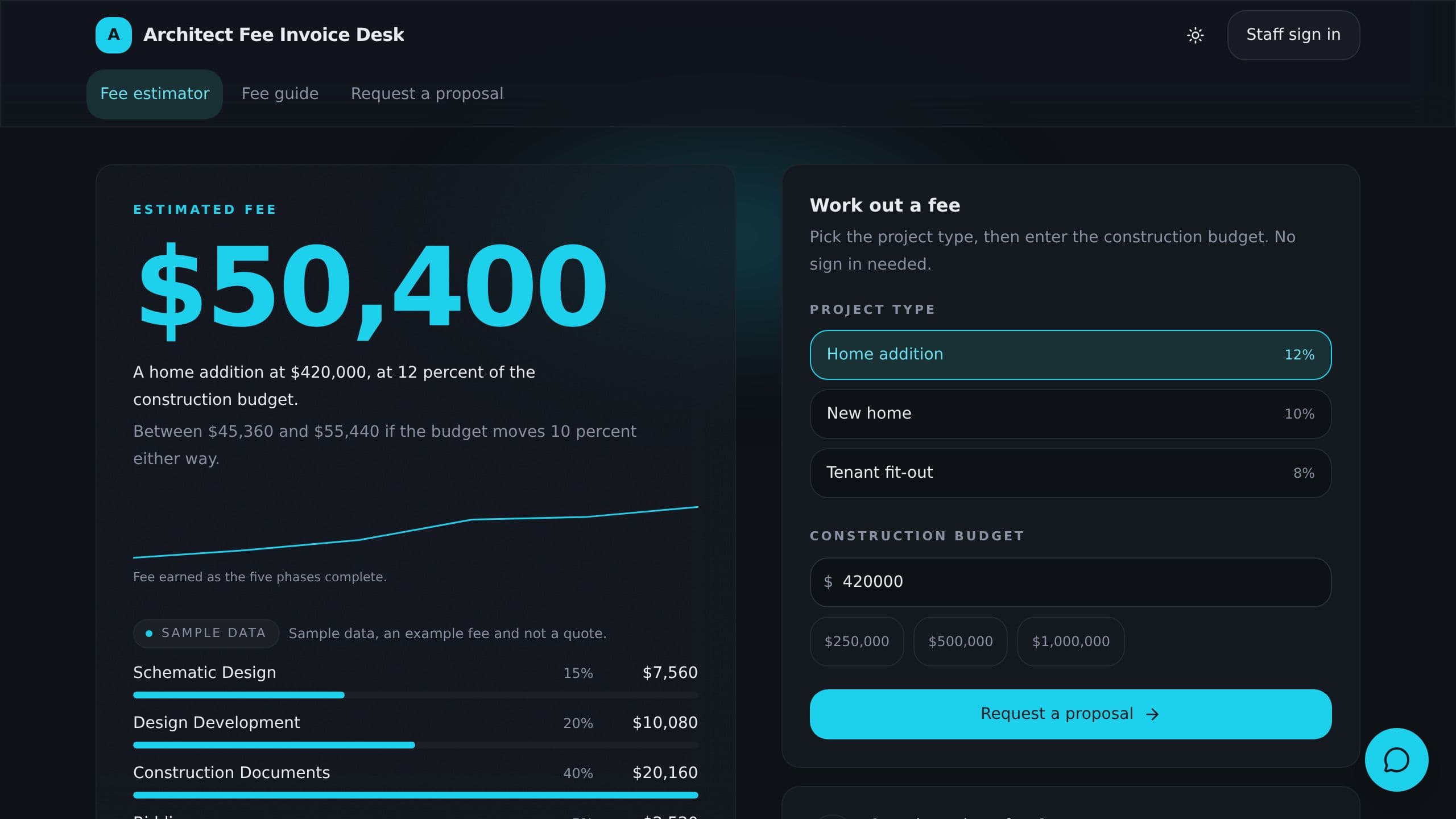 Architect Fee Invoices preview