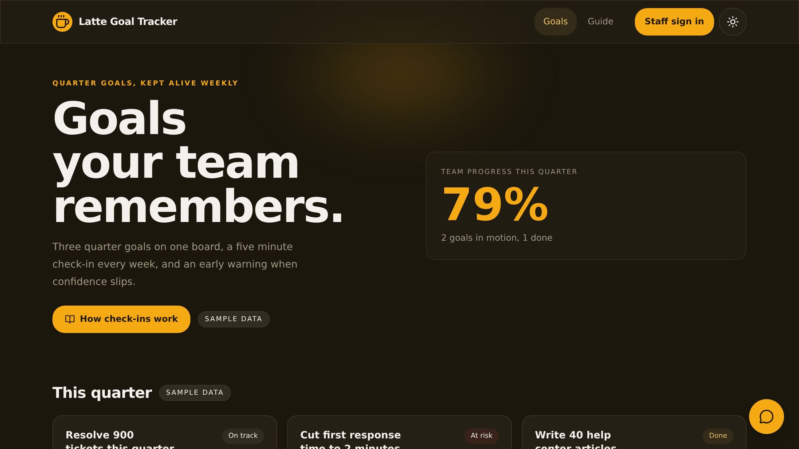 Latte Goal Tracker preview