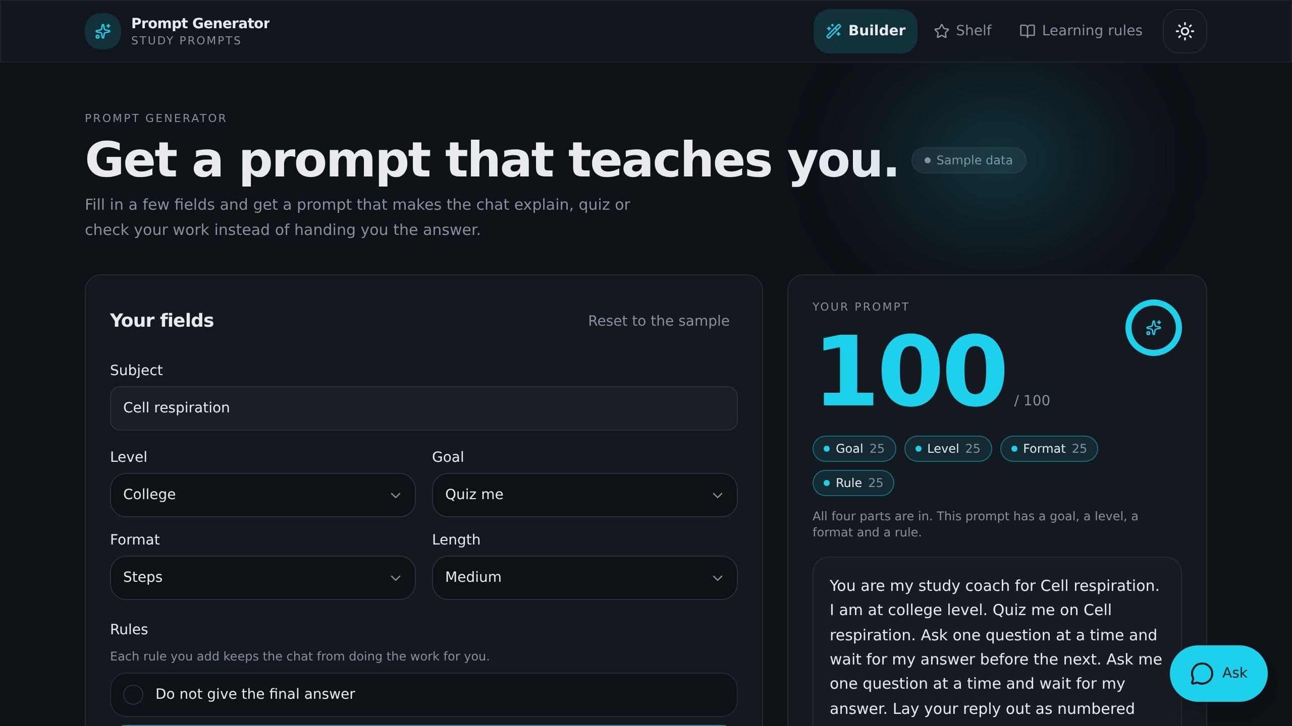 Prompt Generator preview