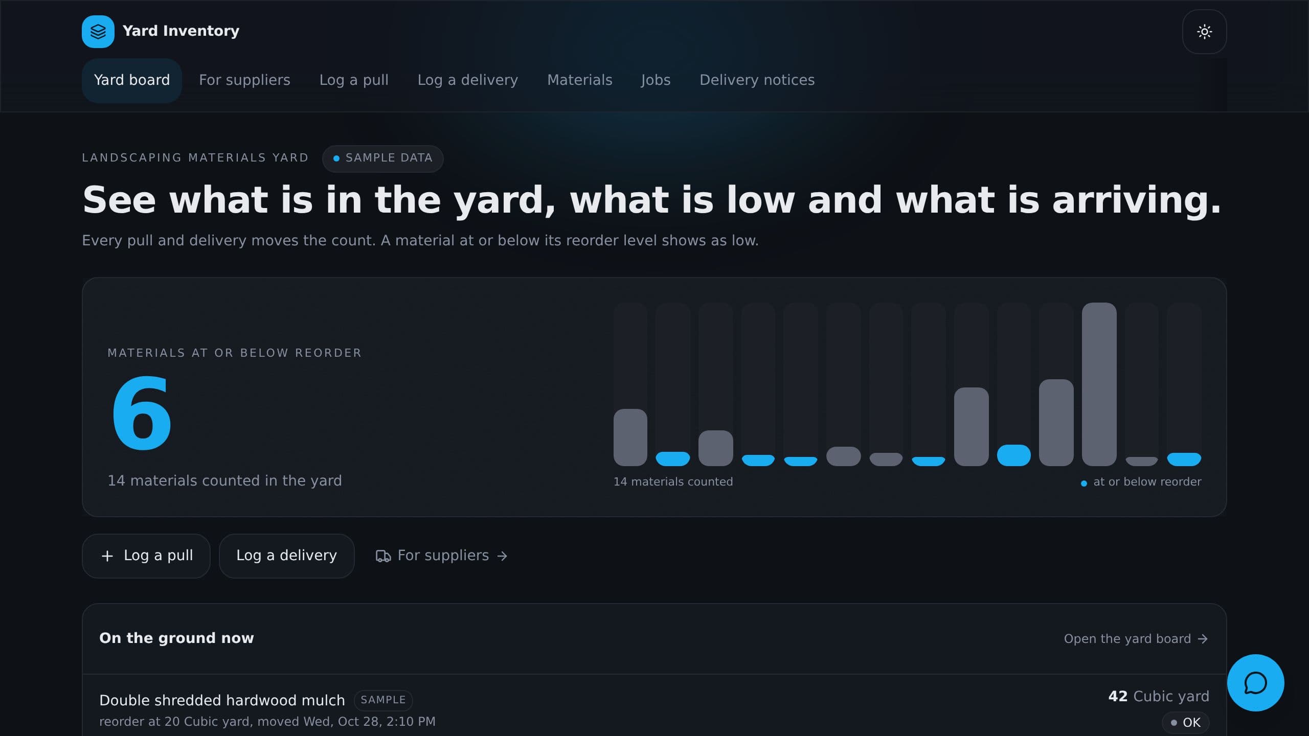 Materials Yard Inventory preview