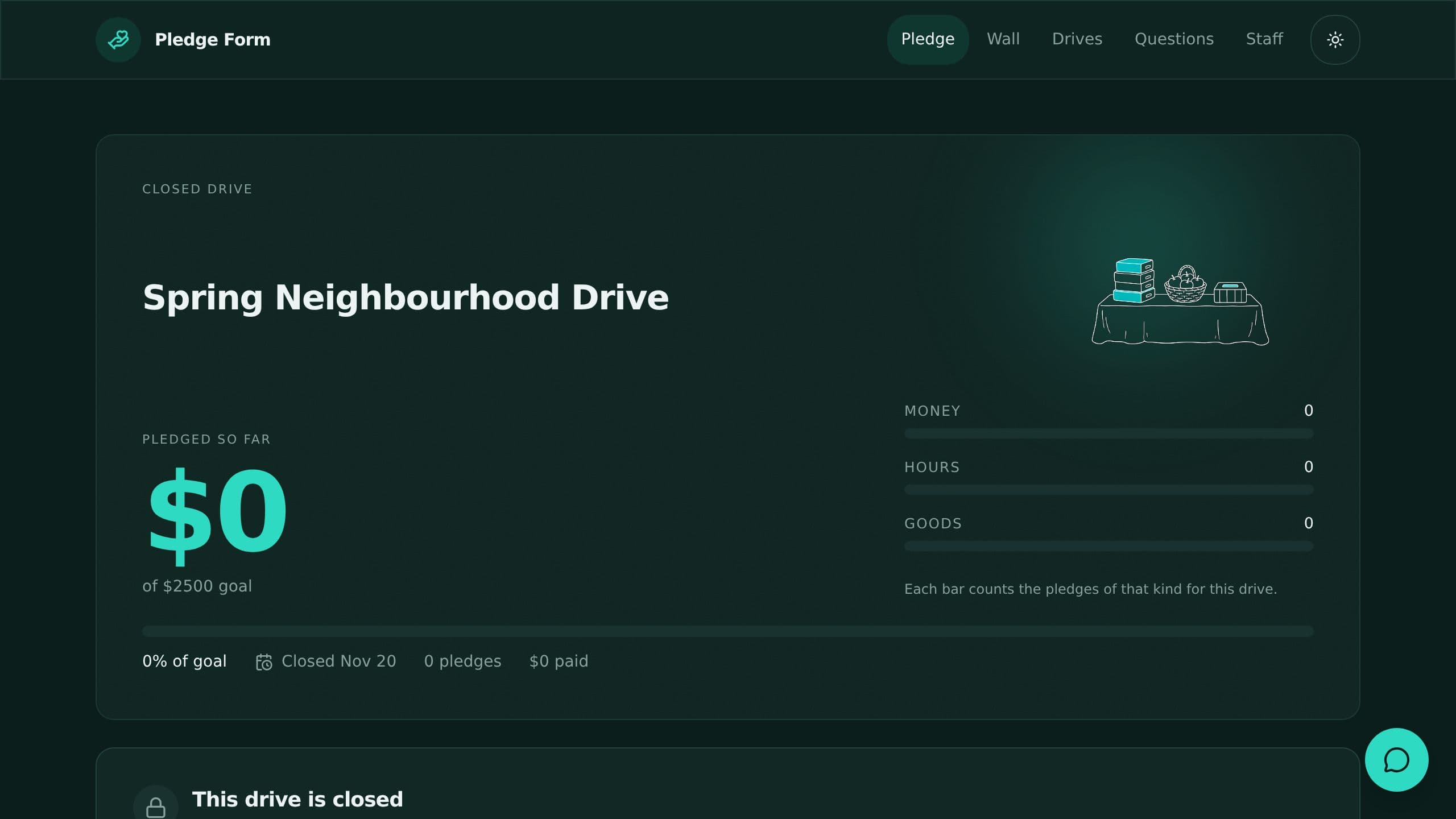 Pledge Form preview