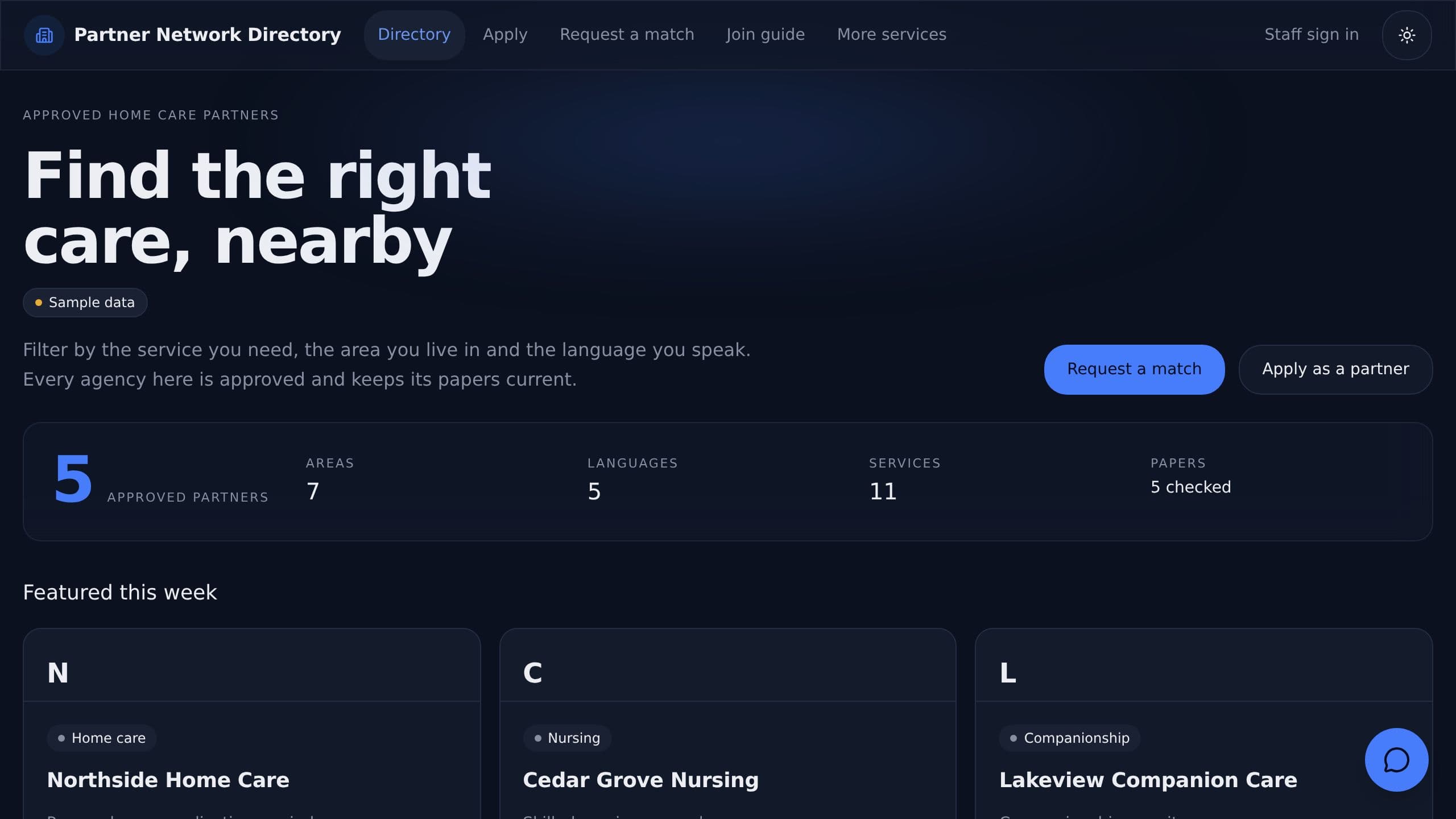 Partner Network Directory preview