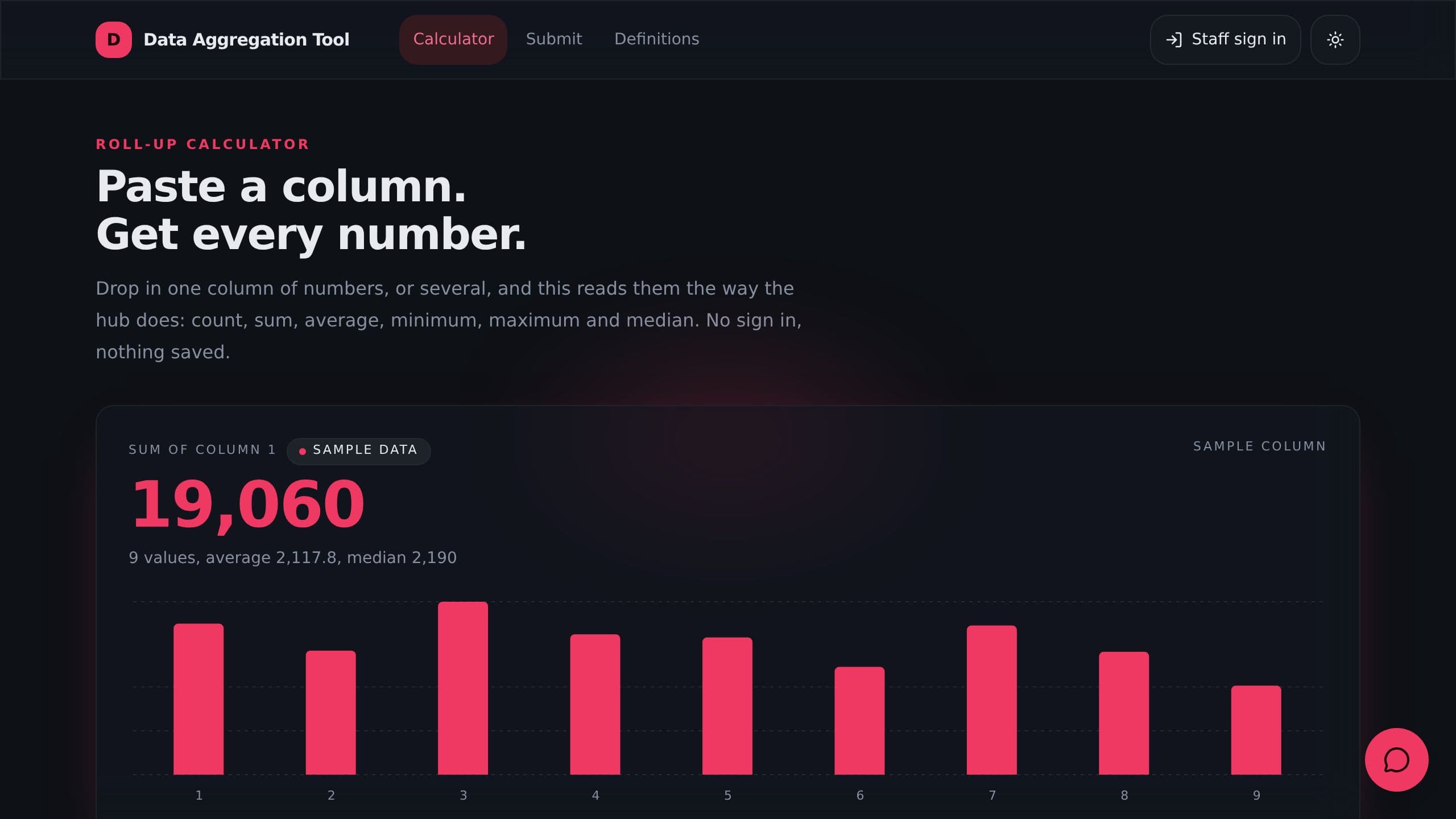 Data Aggregation Tool preview