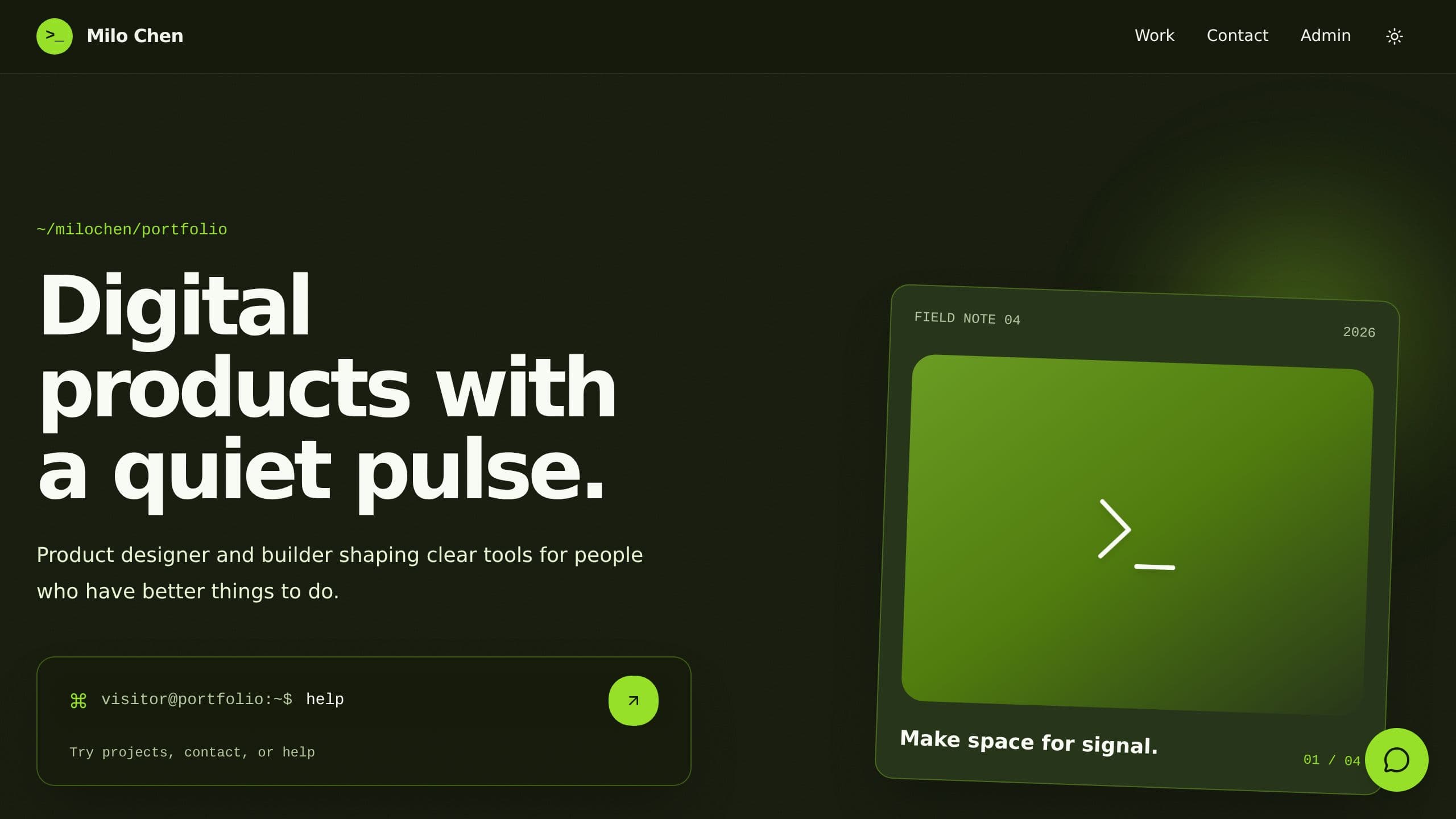 Developer Terminal Portfolio preview