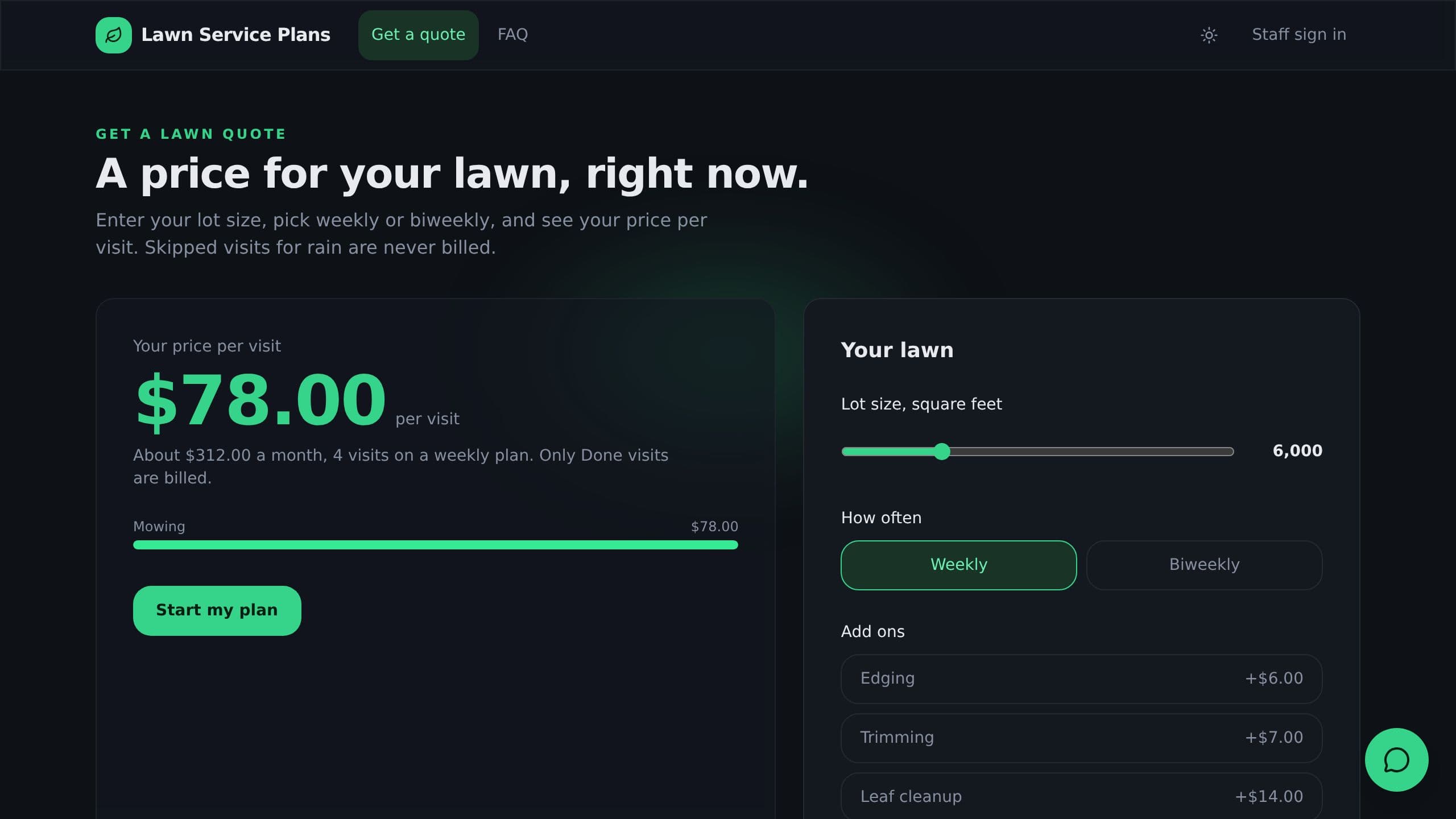 Lawn Service Plans preview