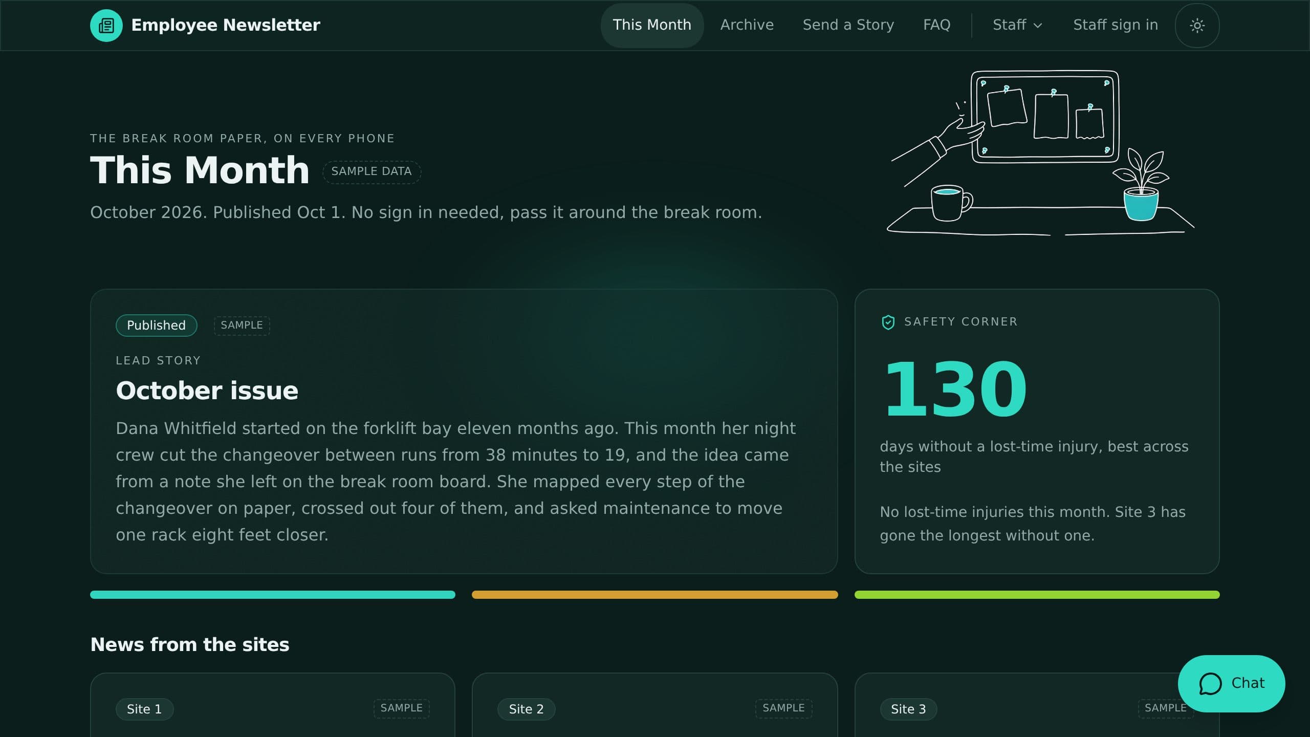 Employee Newsletter preview
