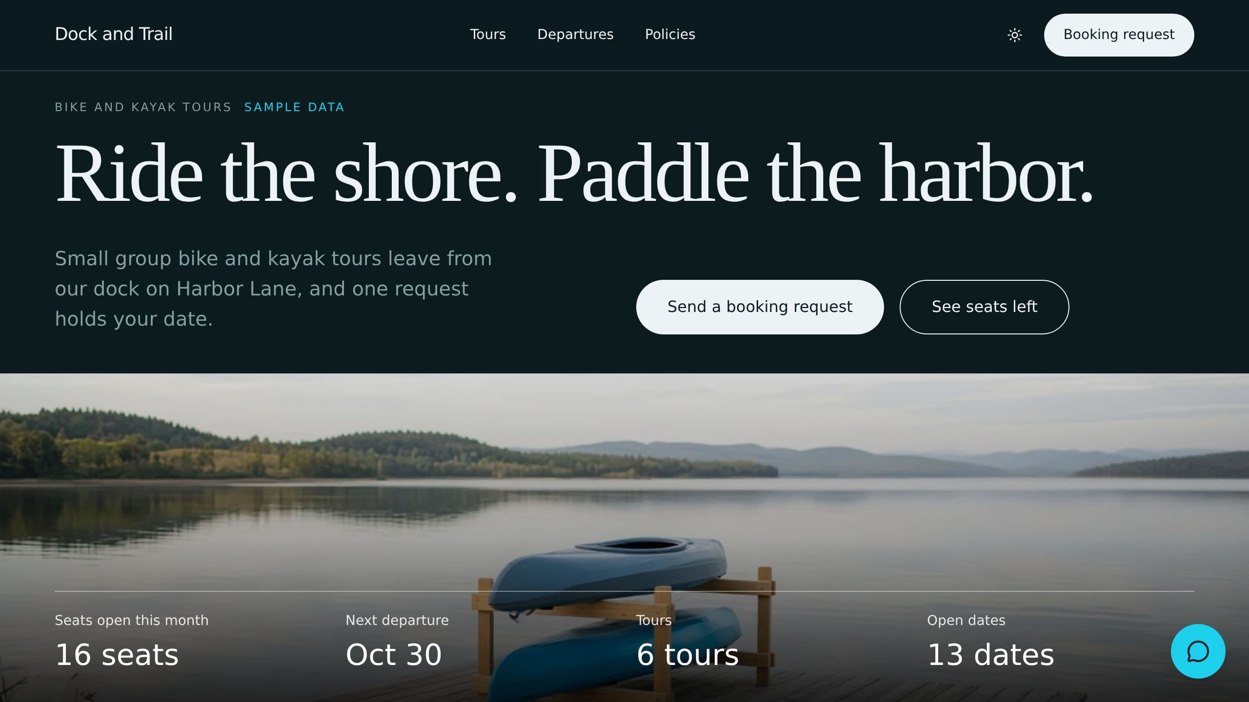 Tour Operator Site preview