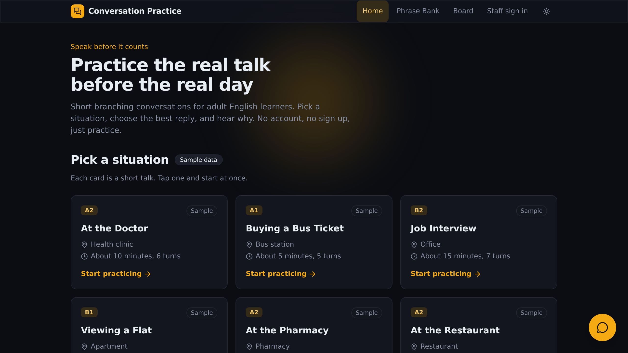 Conversation Practice Game preview