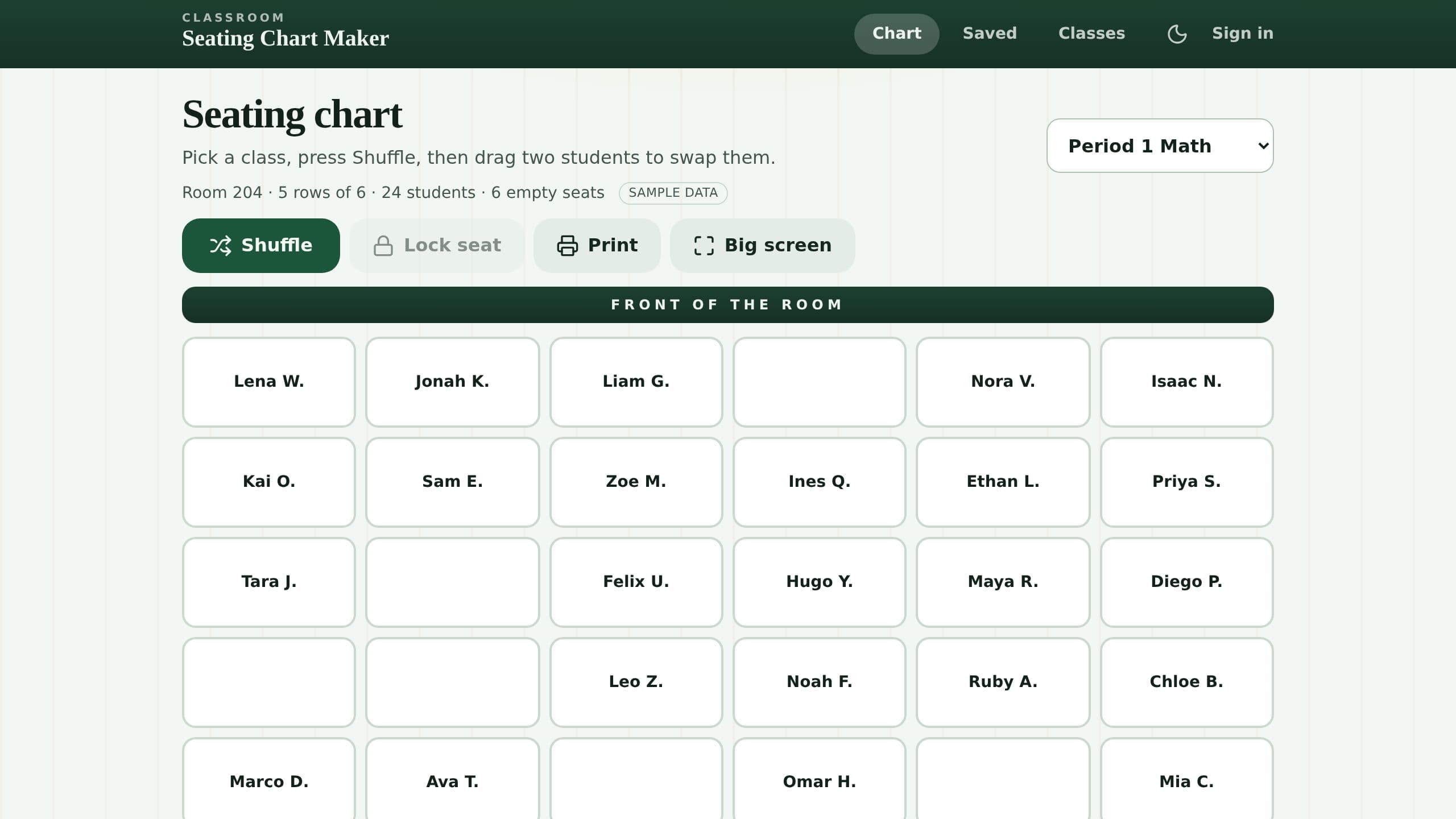 Seating Chart Maker preview