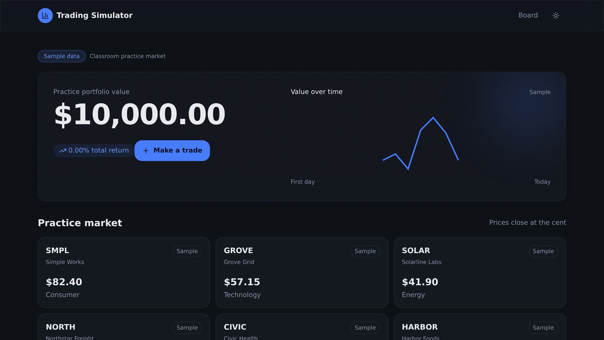Trading Simulator preview