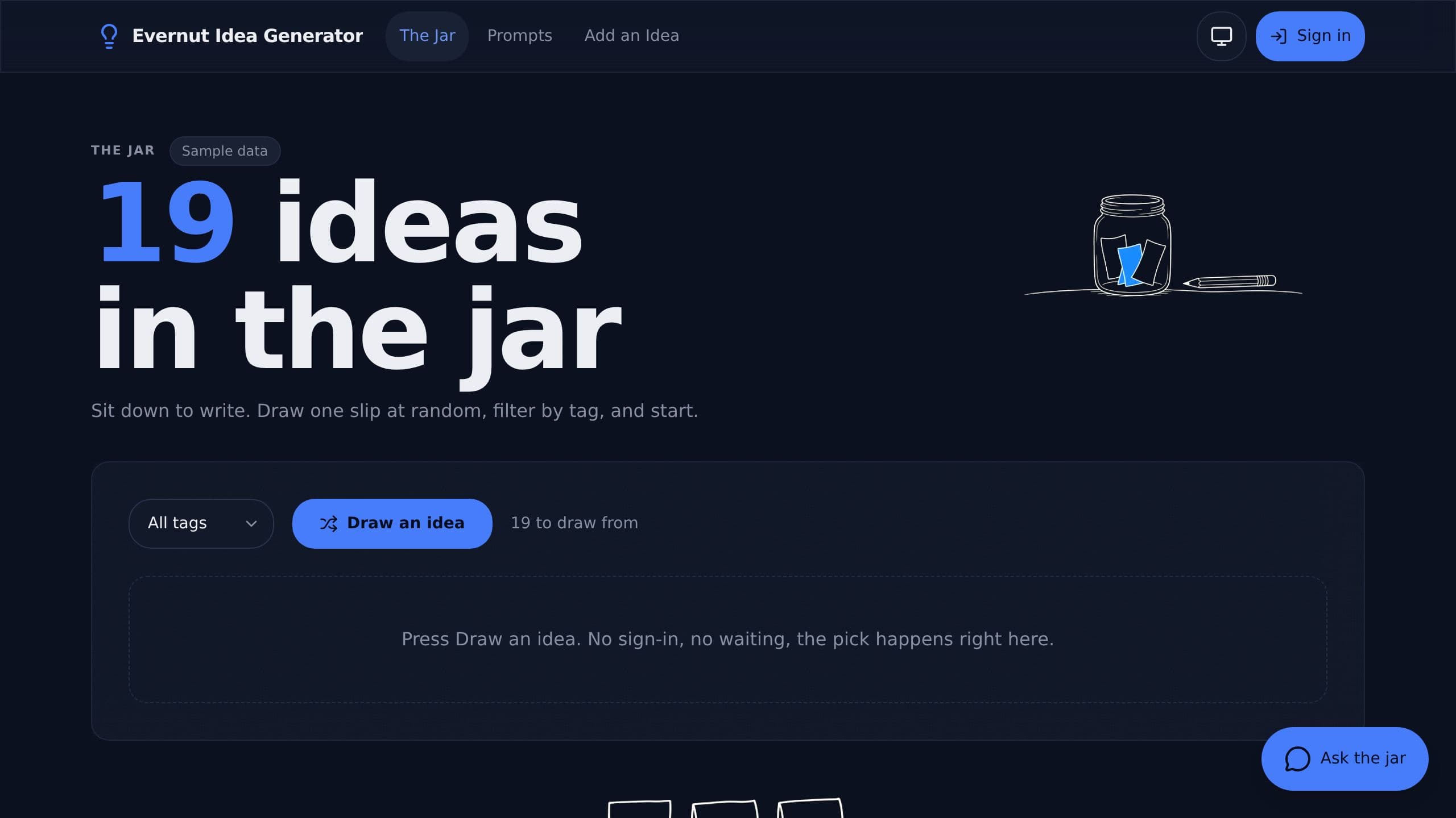 Evernut Idea Generator preview