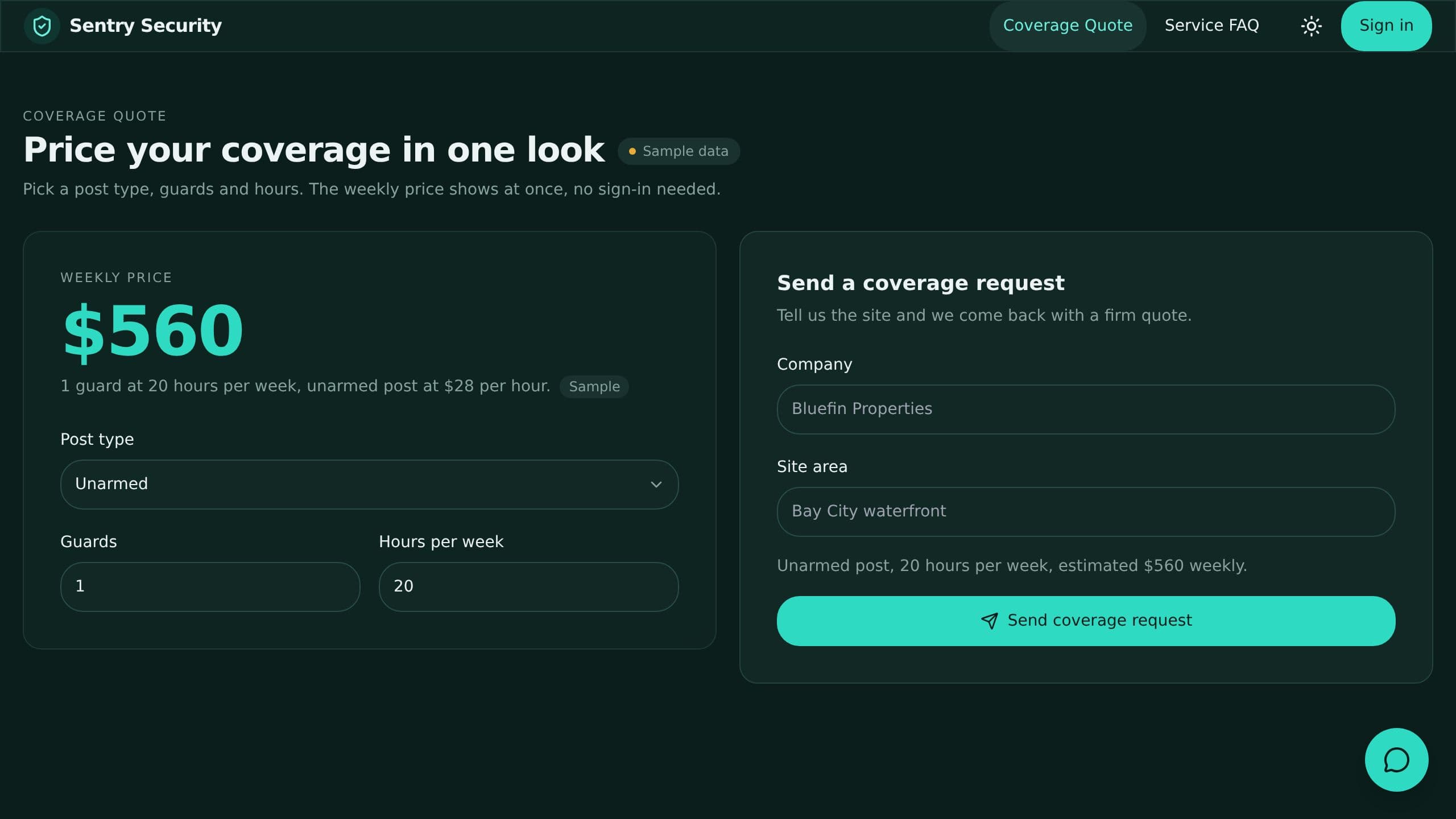 Security Client Portal preview