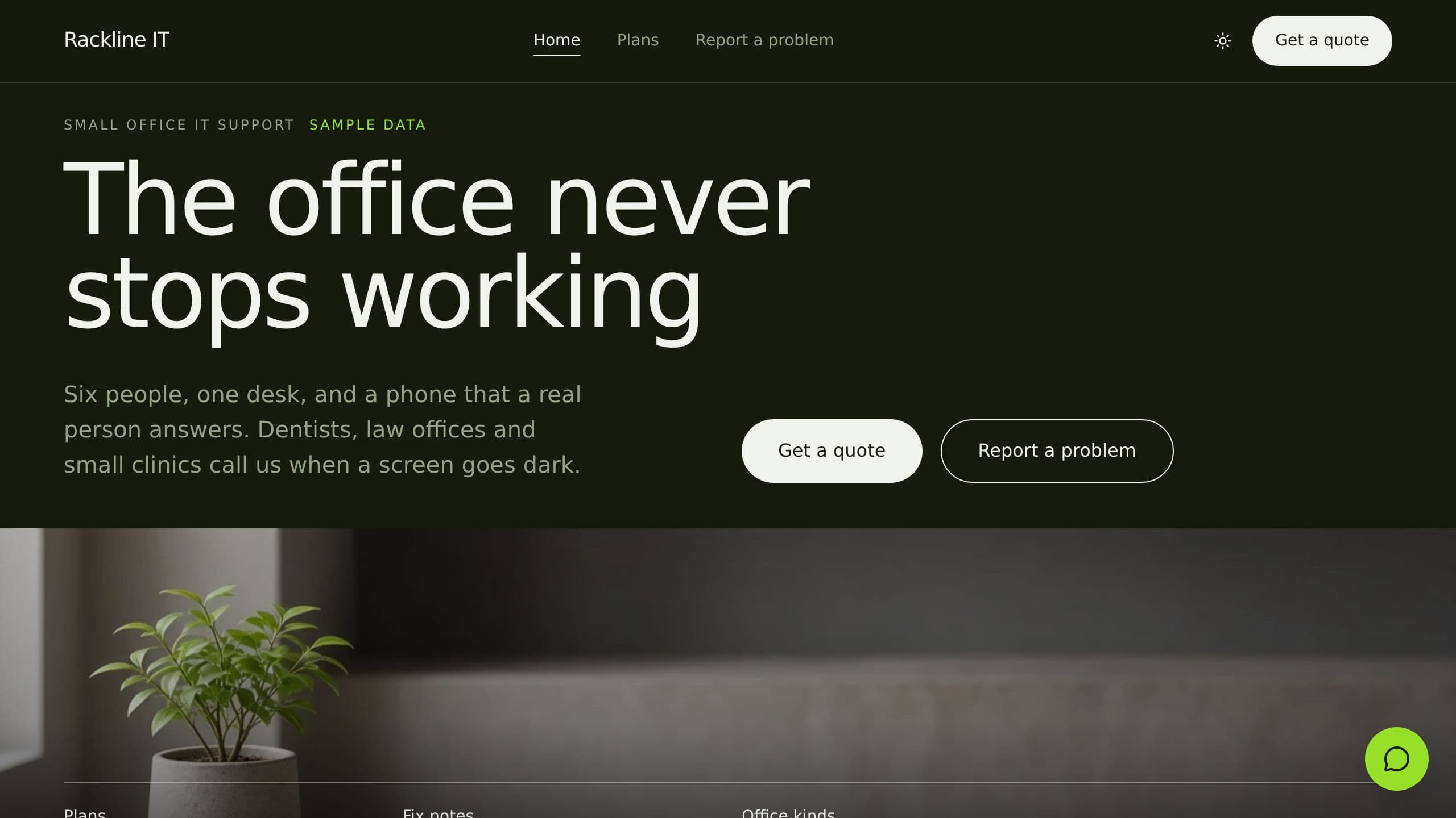 IT Support Website preview