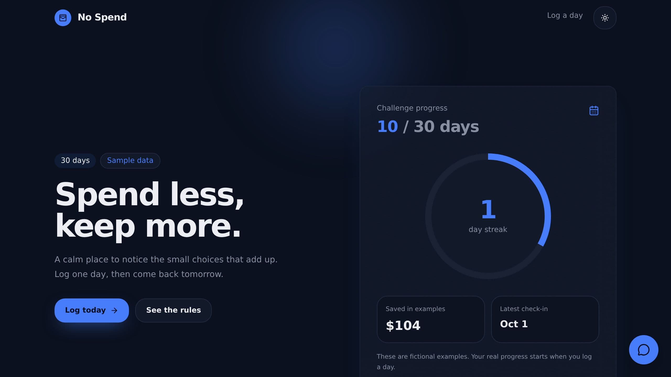 No Spend Challenge preview