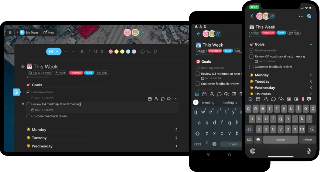 newsletter mobile darkmode