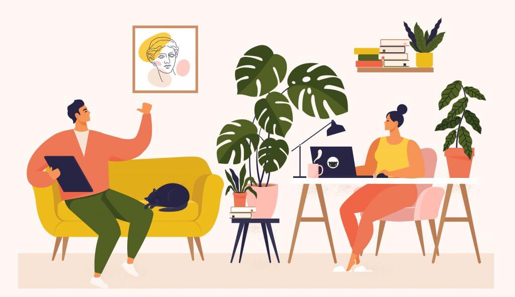 working from home office