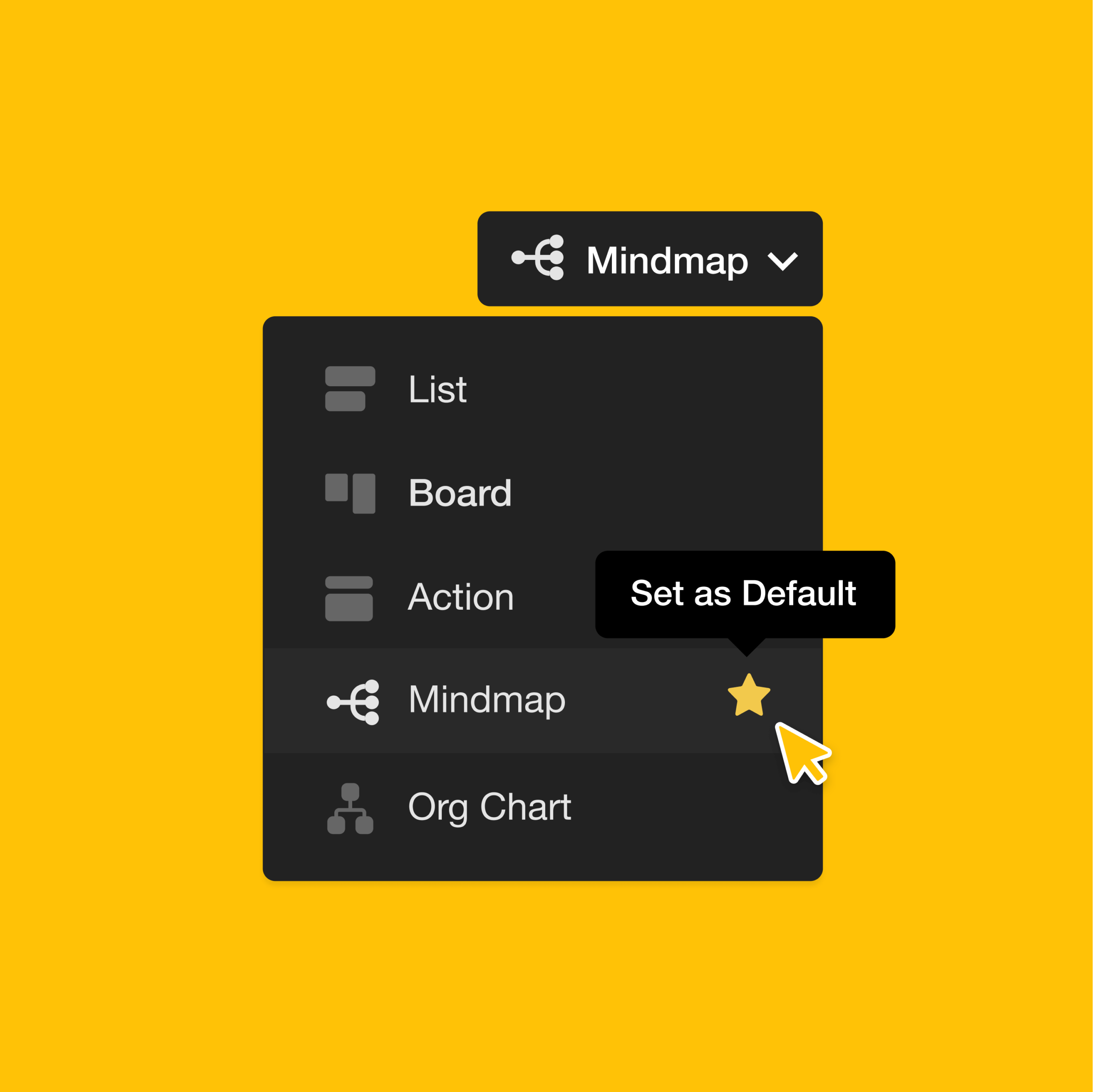 taskade view selector