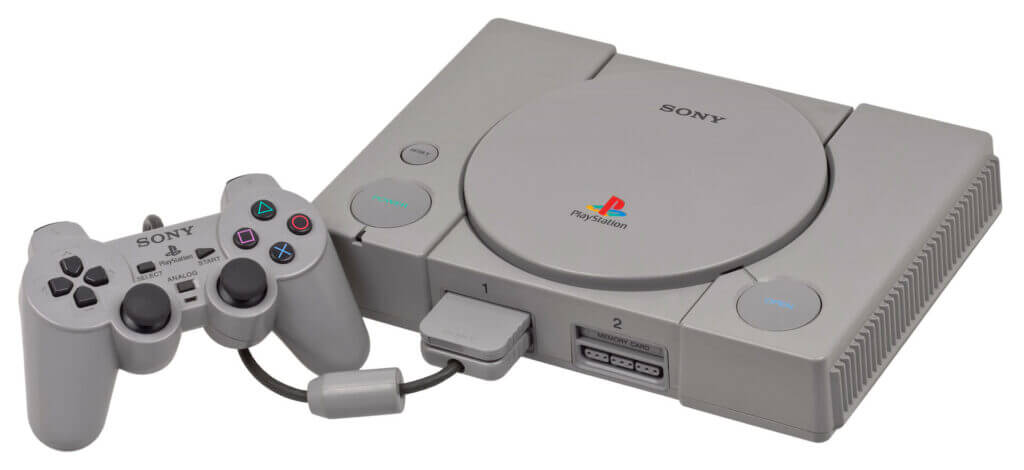 Playstation (PSX) with a Dual Shock controller.