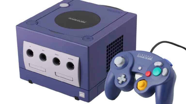 Nintendo GameCube with a controller.