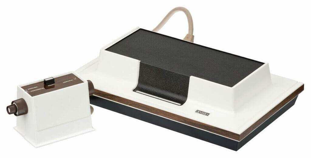 Magnavox Odyssey with a controller.