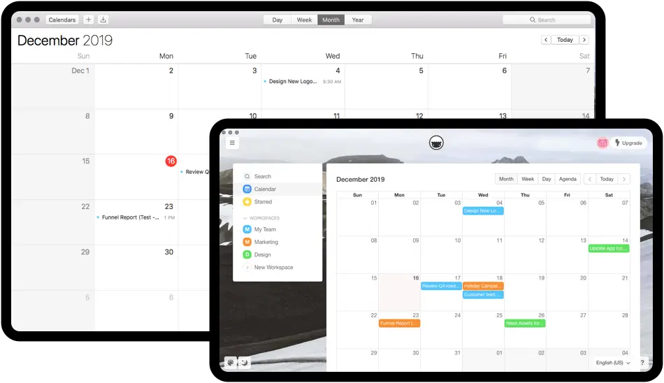 Taskade for iPad user interface screenshots.