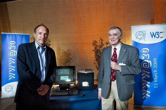 Robert Cailliau and Tim Berners-Lee.