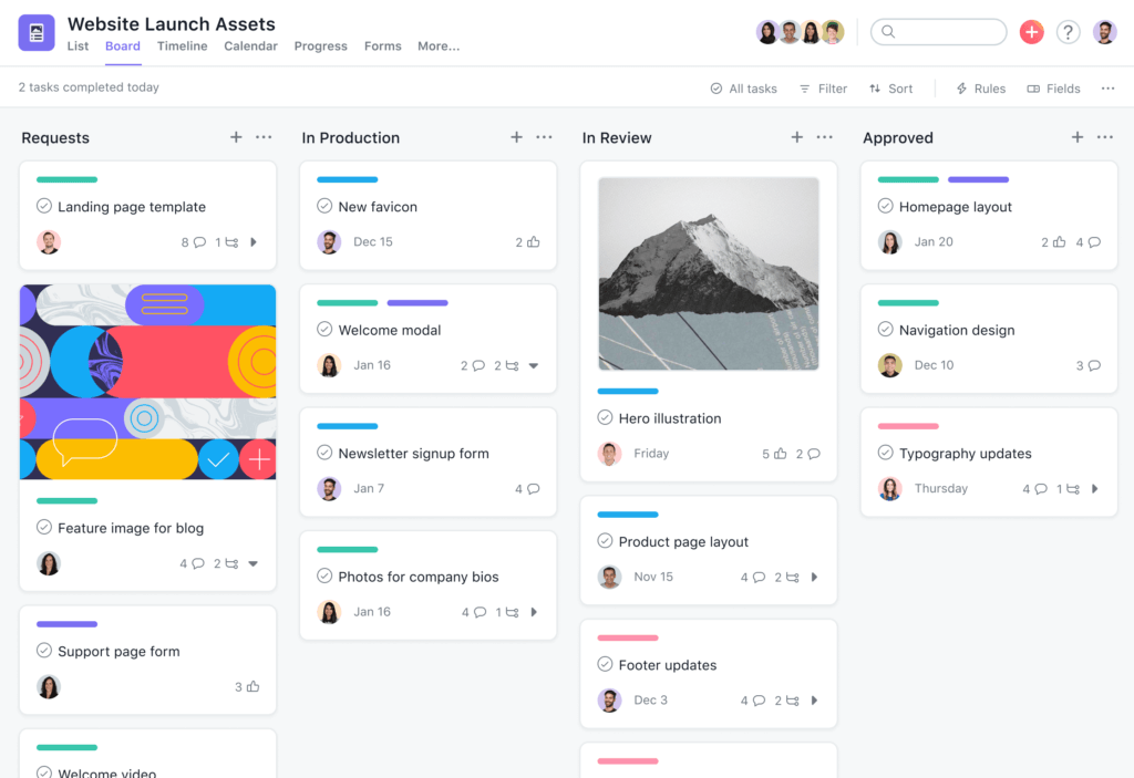 Collaborate on tasks with Asana