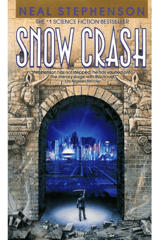 Snow Crash(1992) novel cover art.