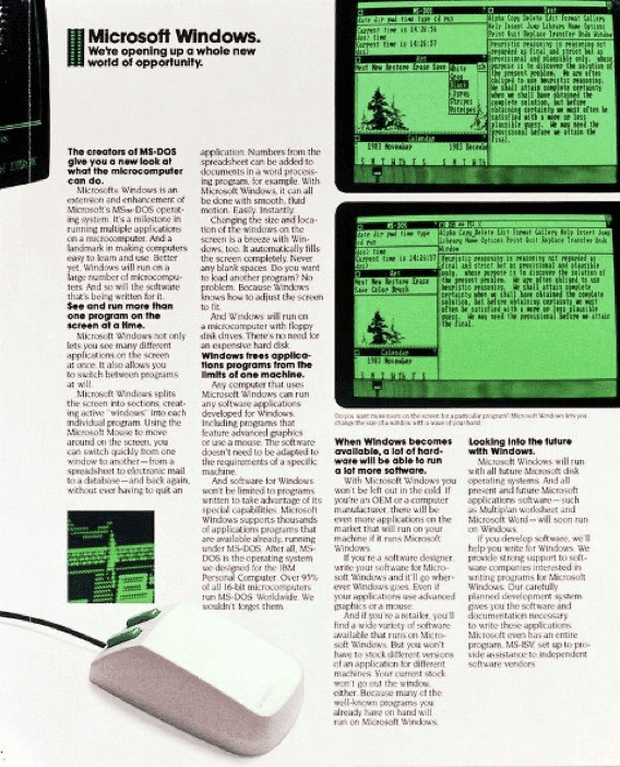 Microsoft Comdex 1983 marketing handout.