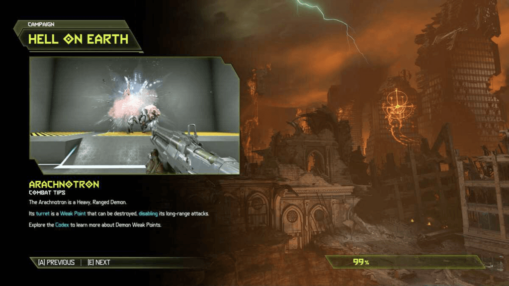 Doom Eternal (2020) loading screen by id Software.