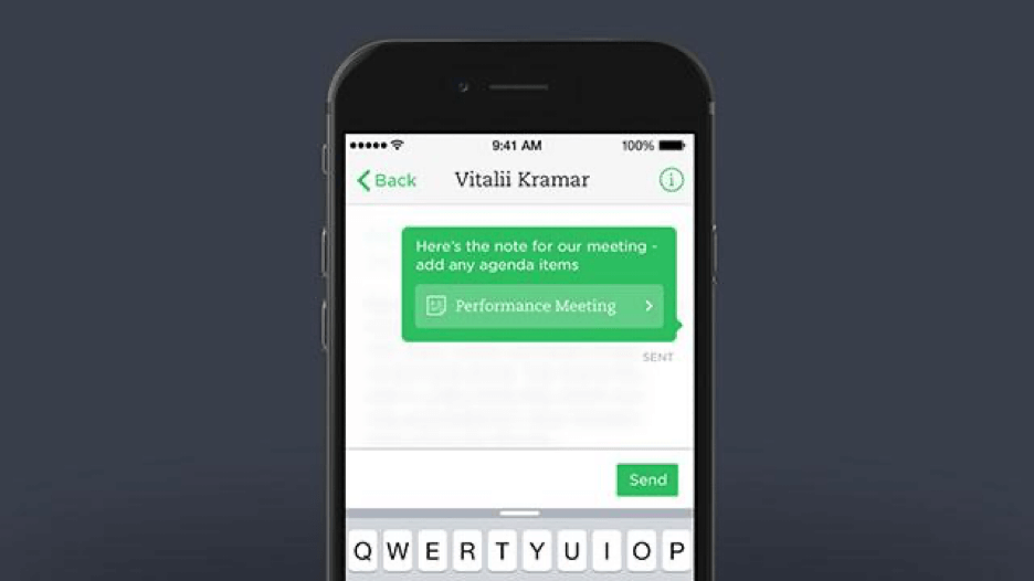 Evernote Work Chat on iOS.